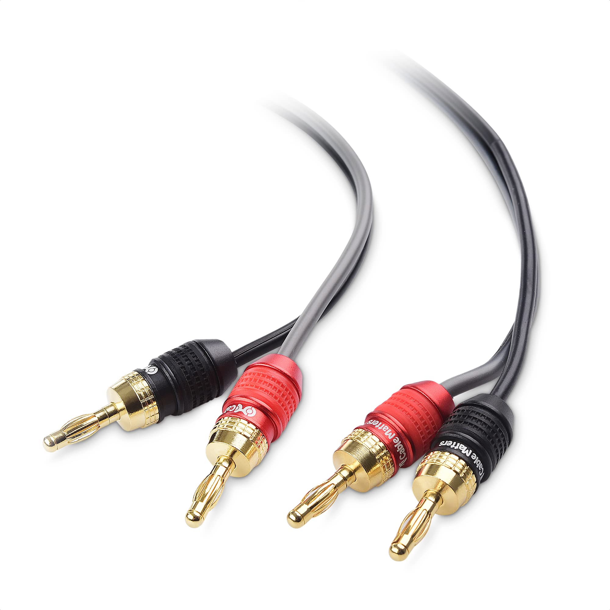 Premium 12 Gauge Oxygen-Free Copper (OFC) Speaker Wire - Heavy Duty 6ft/1.8m Banana Plug Cable for Home Theater, Stereo & Audio Systems - High-Quality Bare Copper Wire for Crystal Clear Sound