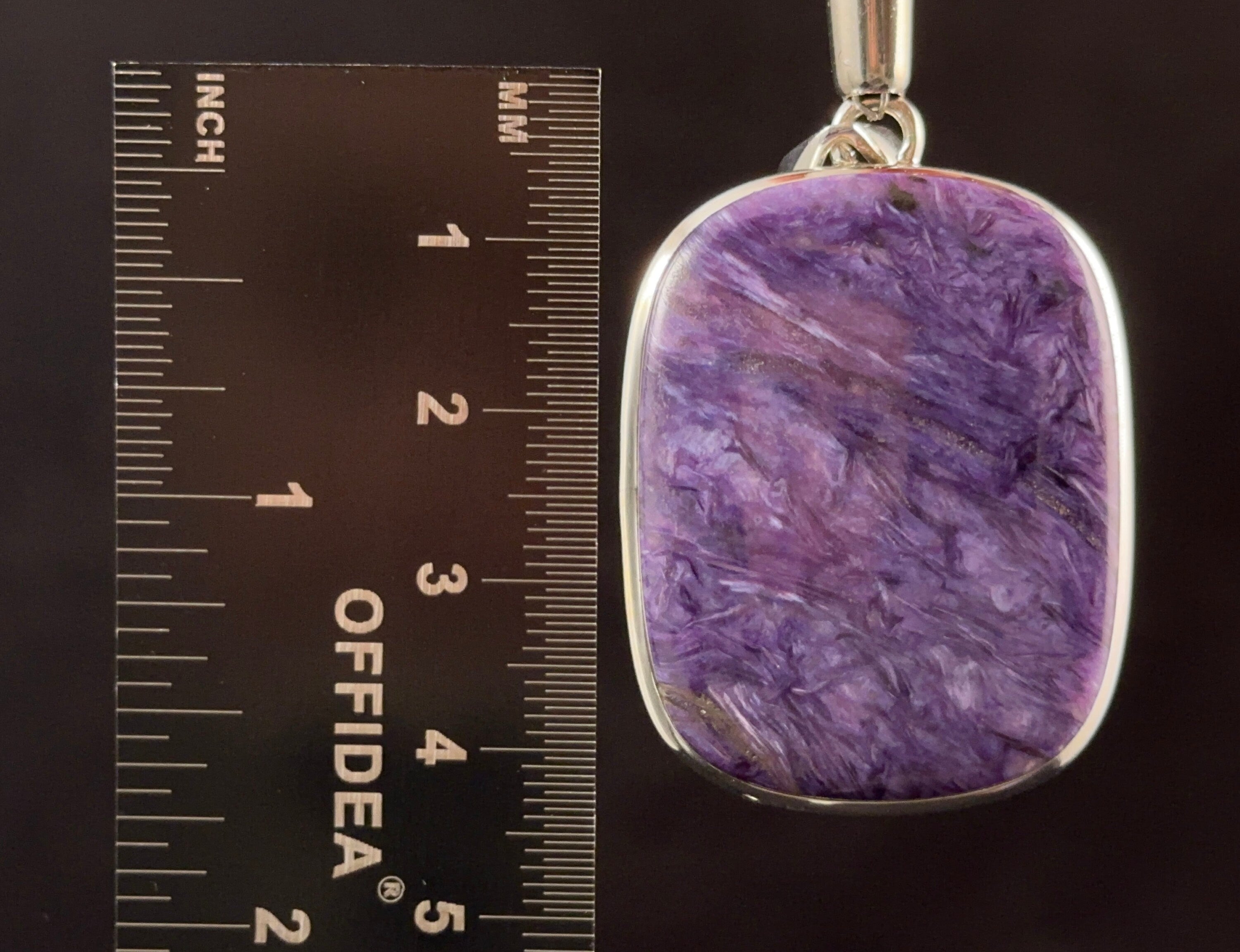 CHAROITE Crystal Pendant Necklace - Sterling Silver Fine Jewelry with Healing Properties | Spiritual Healing Crystals & Gemstones | Perfect for Meditation, Energy Work & Chakra Balancing