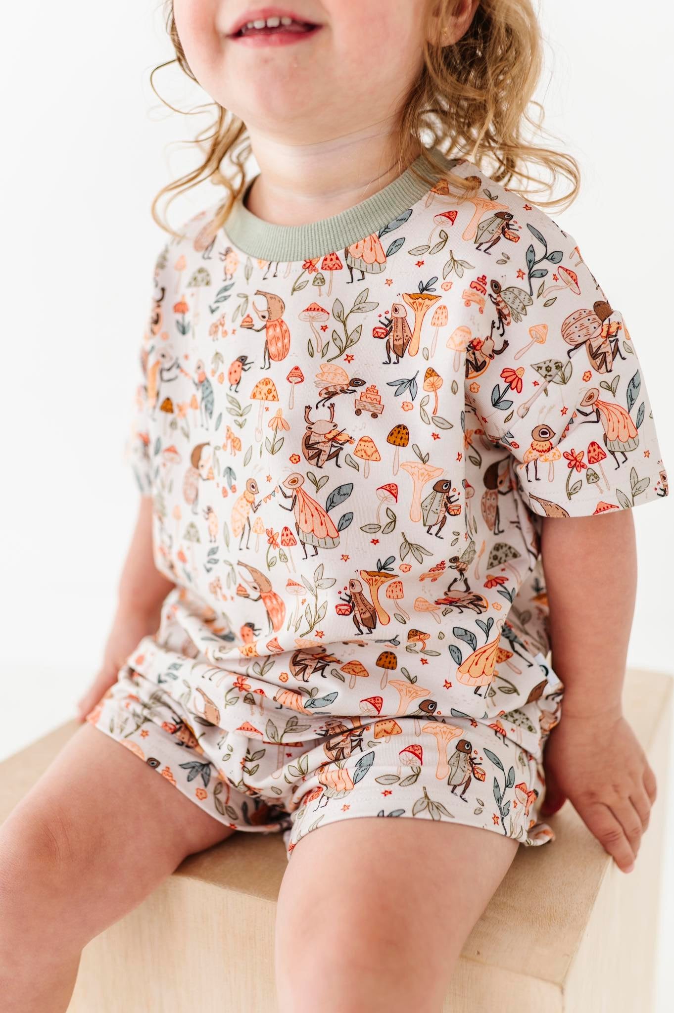 Bug Bash Kids' Terry Cotton Short Sleeve Set - Soft & Comfortable Playwear for Boys & Girls - Perfect for Summer, Playdates & Outdoor Activities