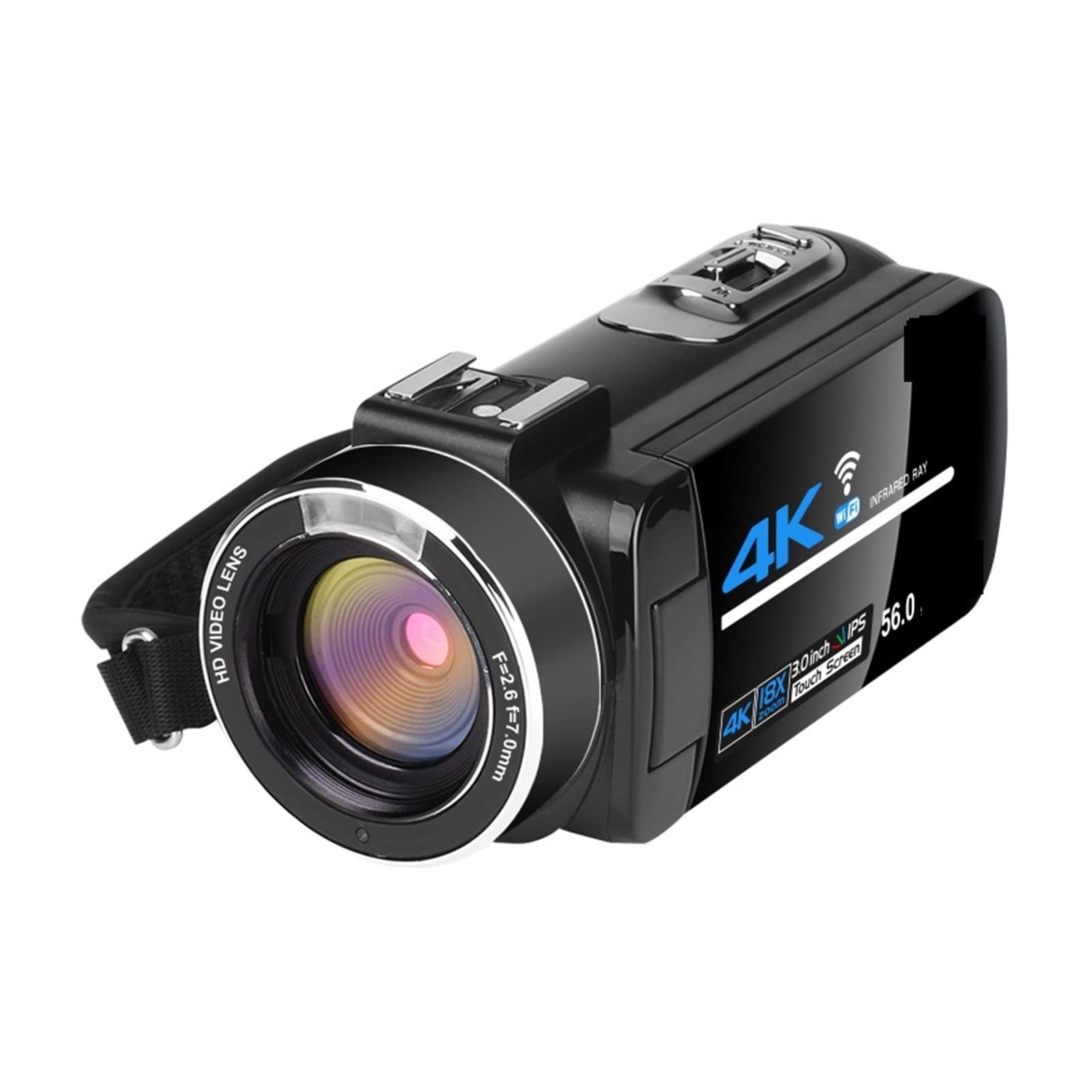 4K AUBEST Video Camera with Night Vision - 56MP Vlog Recorder for Outdoor & Streaming