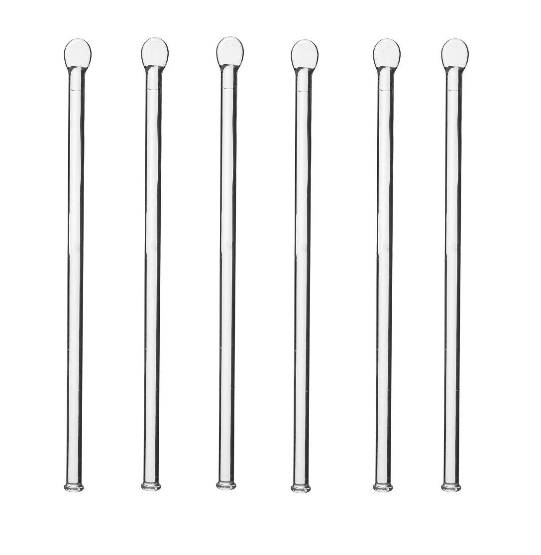 12-Pack Borosilicate Glass Stirring Rods 150mm x 6mm with Flat End - High Heat Resistant Lab Stirrer for Chemistry Experiments, DIY Projects & Science Classrooms