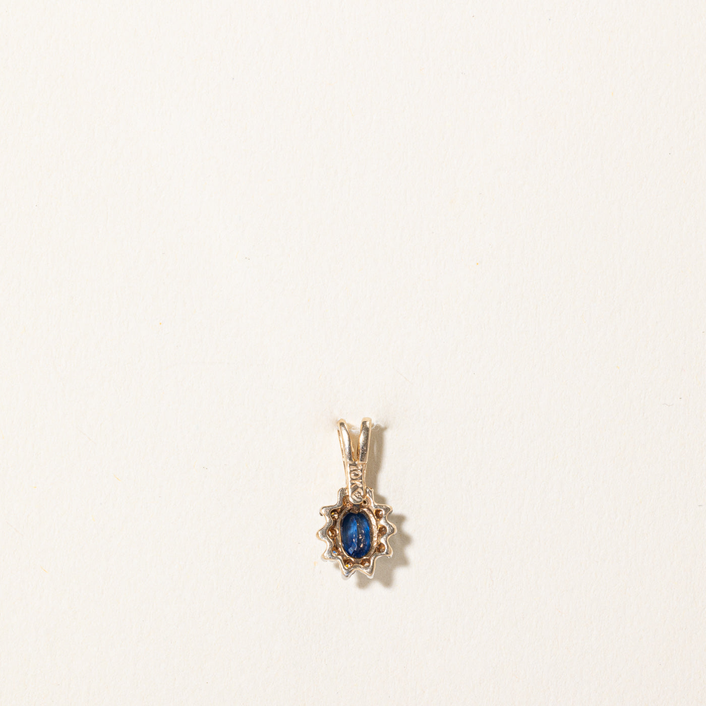 Sapphire and Diamond Halo Pendant Necklace - 0.25ct Sapphire with 0.08ct Diamond Accents - Elegant Jewelry Gift for Women - Perfect for Weddings, Anniversaries & Special Occasions