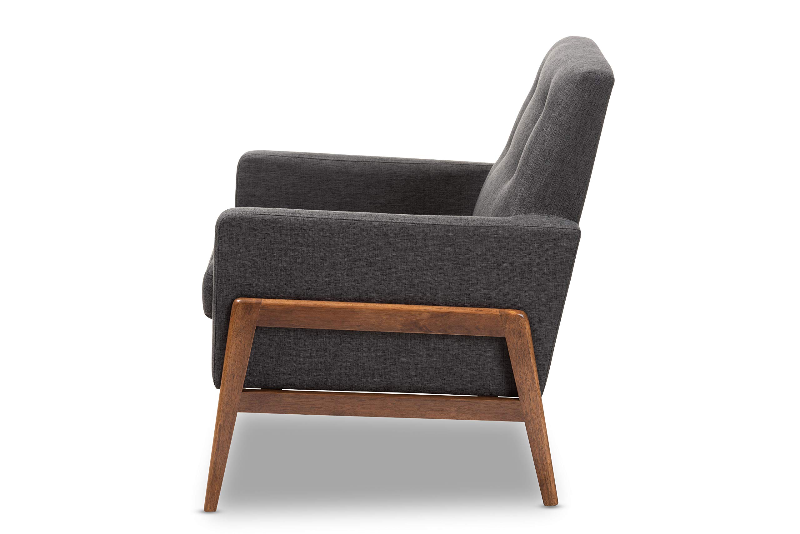 Baxton Studio Modern Office Chair - Ergonomic Desk Chair with Adjustable Height, Dark Grey - Perfect for Home Office, Gaming, and Workspace