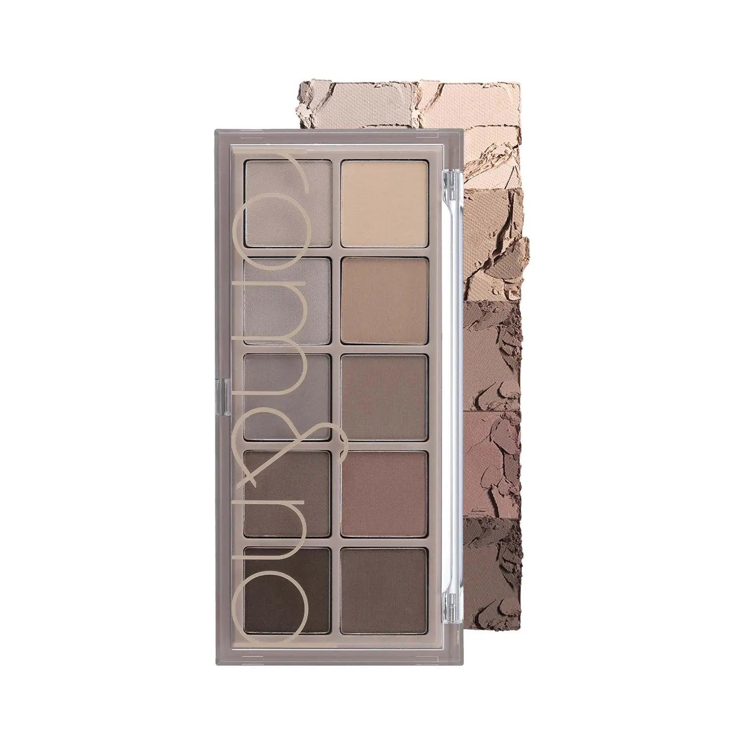 ROM&ND Better Than Palette #04 Dusty Fog Garden Eyeshadow Palette - Neutral Matte & Shimmer Shades for Everyday Makeup | Perfect for Daytime Office Look & Night Out Glam