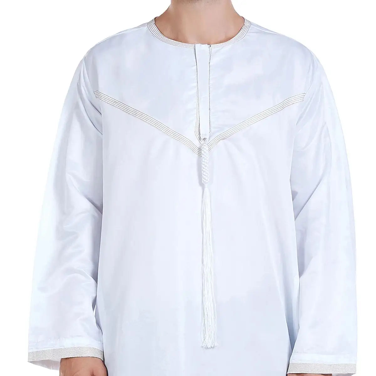 Premium White Thobe Robe for Men - Traditional Arab Middle Eastern Clothing - Perfect for Eid, Weddings & Special Occasions
