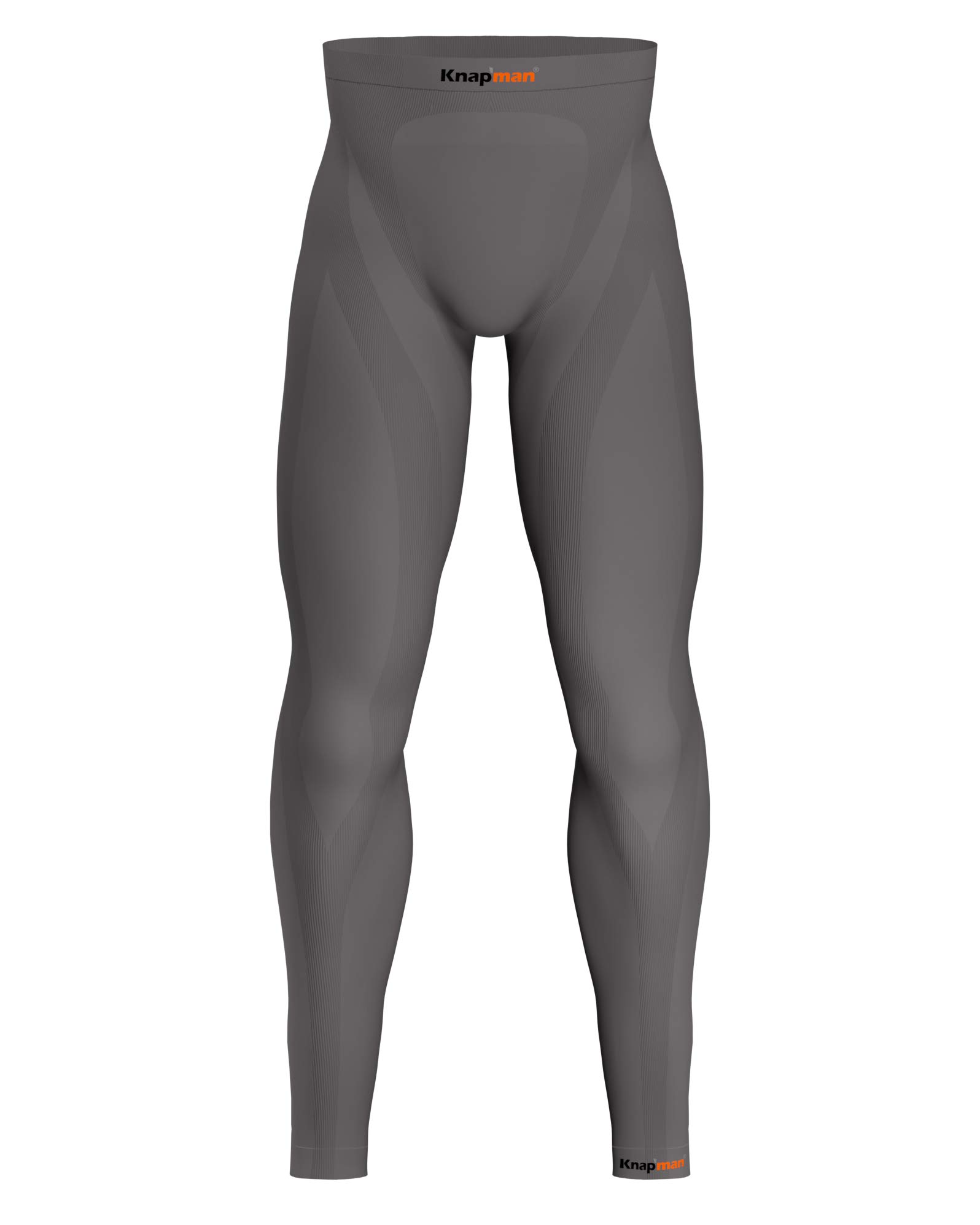 Knap'man Zoned Compression Tights for Men & Women - 45% Grey - High Performance Workout Leggings for Running, Yoga & Gym Training