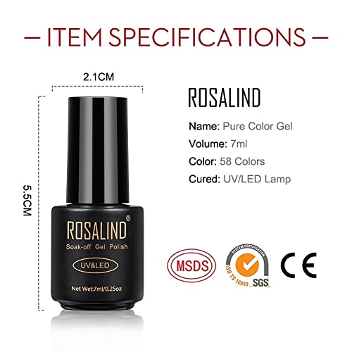 ROSALIND 2 Pack UV LED Nail Lamp for Gel Polish - Professional 48W Manicure Dryer with Timer, Compatible with All Gel Nail Polish, Base & Top Coat - Perfect for Home & Salon Nail Art, Semi-Permanent Gel Polish Application