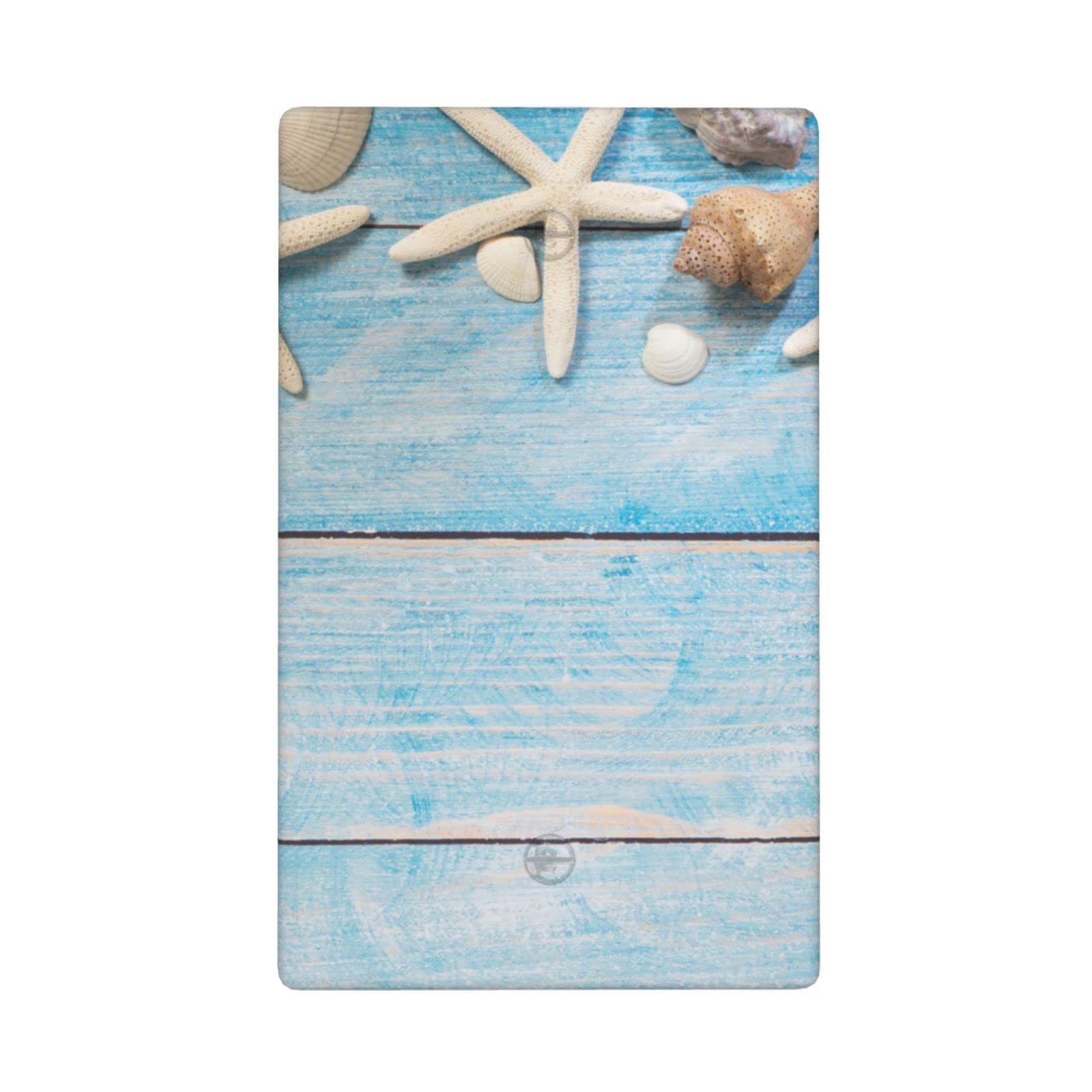 Vintage Seashell Starfish Switch Plates & Outlet Covers - Coastal Bathroom Decor for Beach House, Nautical Theme Bedroom, and Cottage Style Home Electrical Outlet Covers