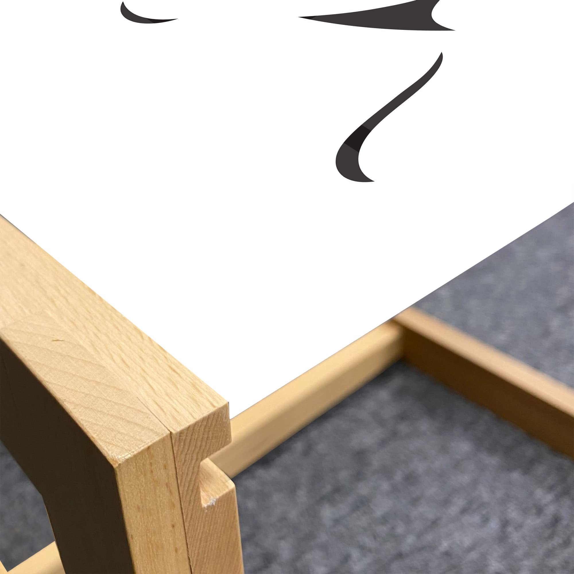 Ambesonne Modern Coffee Table with Abstract Female Portrait - Acrylic Glass Top & Wooden Frame - Compact White & Black Accent Table for Living Room, Office, or Dorm Decor