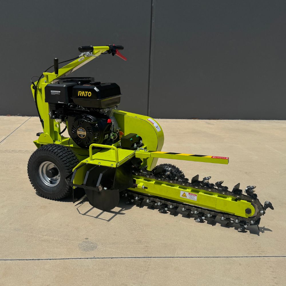 Forestwest 600MM Walk Behind Trencher - 15HP Gas Powered Ditch Digger Machine for Landscaping, Irrigation & Cable Installation (Model BM689)
