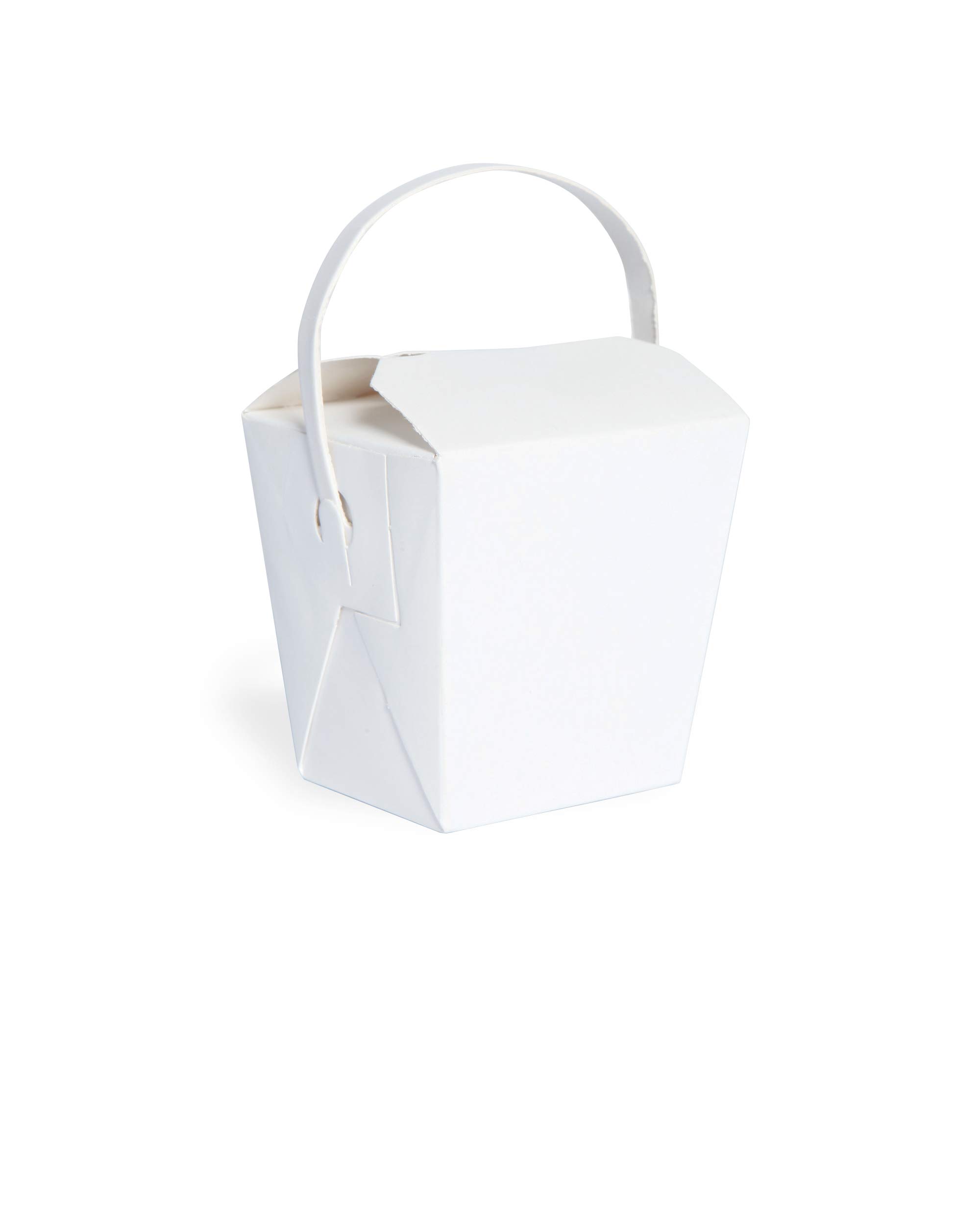 PacknWood 8oz Mini To-Go Noodle Box with Paper Handle & Foldable Lids - 2.6