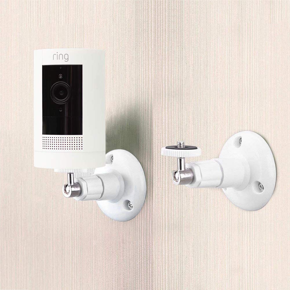 2-Pack Ring Camera Wall Mount Bracket - 360° Adjustable for Ring Stick Up Cam Battery/Plug-in, Camera Pro Battery & Indoor Cam (1st Gen) | Secure Outdoor/Indoor Installation for Home Security & Surveillance
