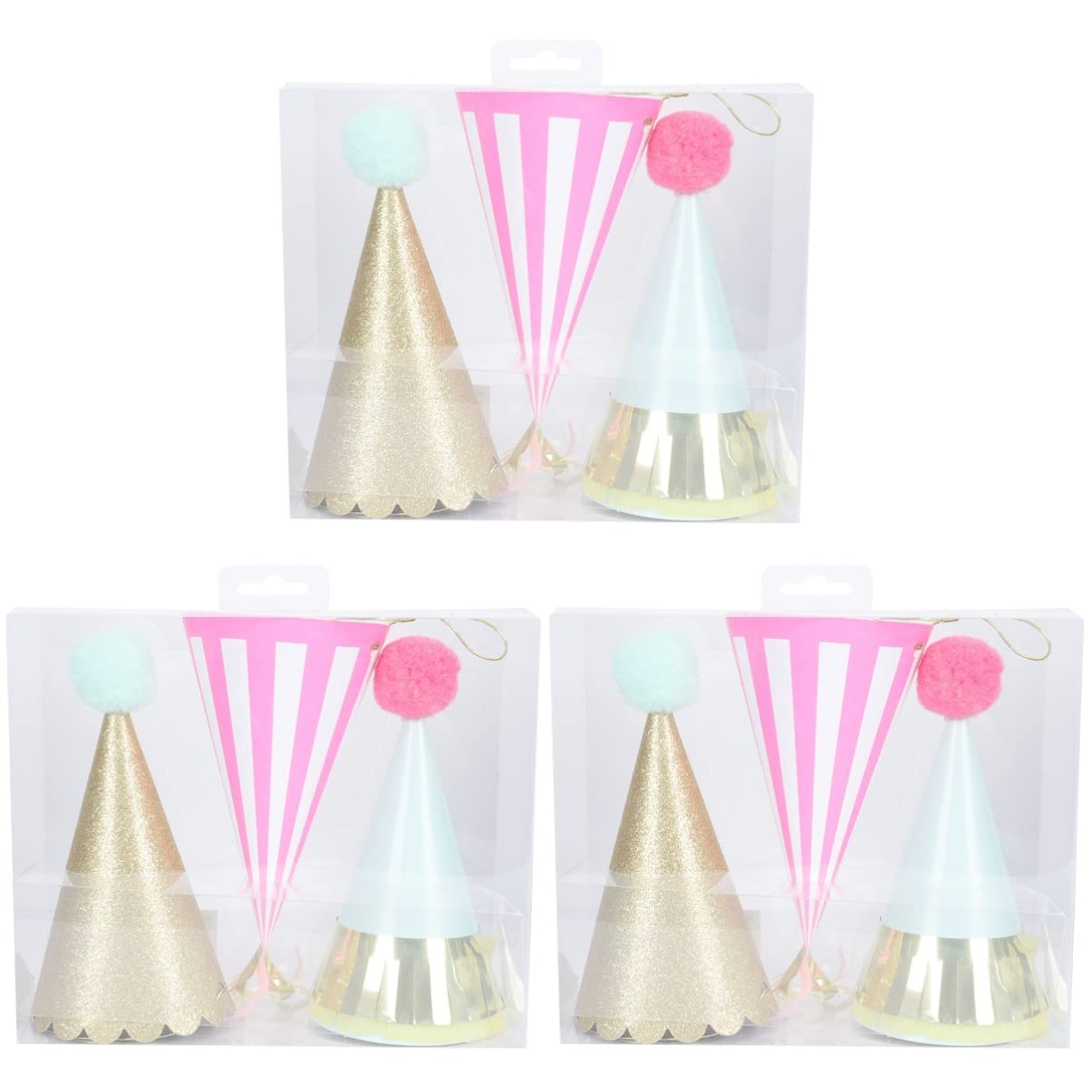 FRCOLOR 6 Pack Colorful Birthday Party Hats - Cone Shaped Celebration Hats for New Year, Christmas, Graduation & Festive Events