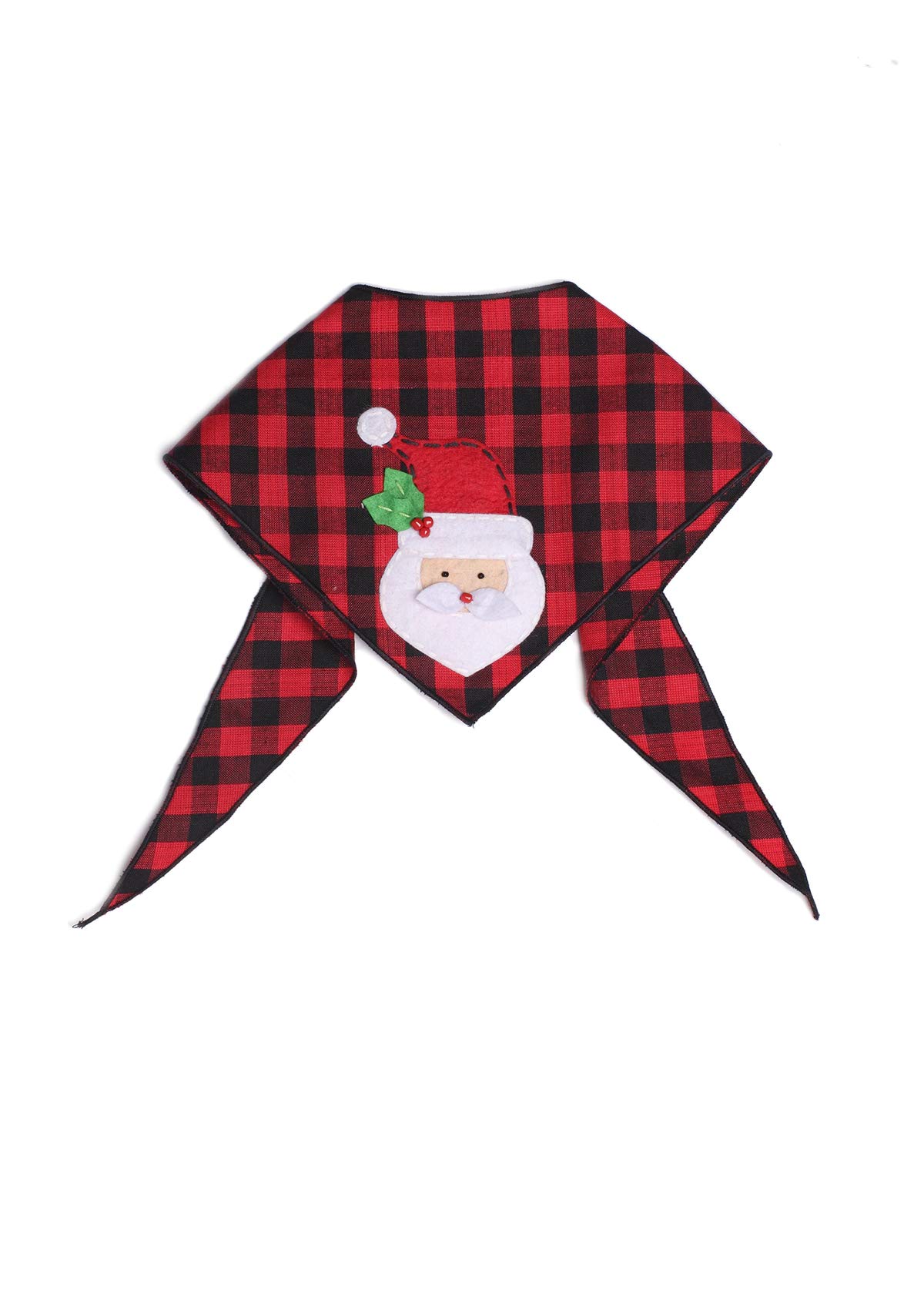 4 Pack Christmas Dog Bandanas for Medium to Large Dogs - 100% Cotton Holiday Pet Bandanas with Festive Appliques | Perfect for Holiday Photos, Parties & Gifts