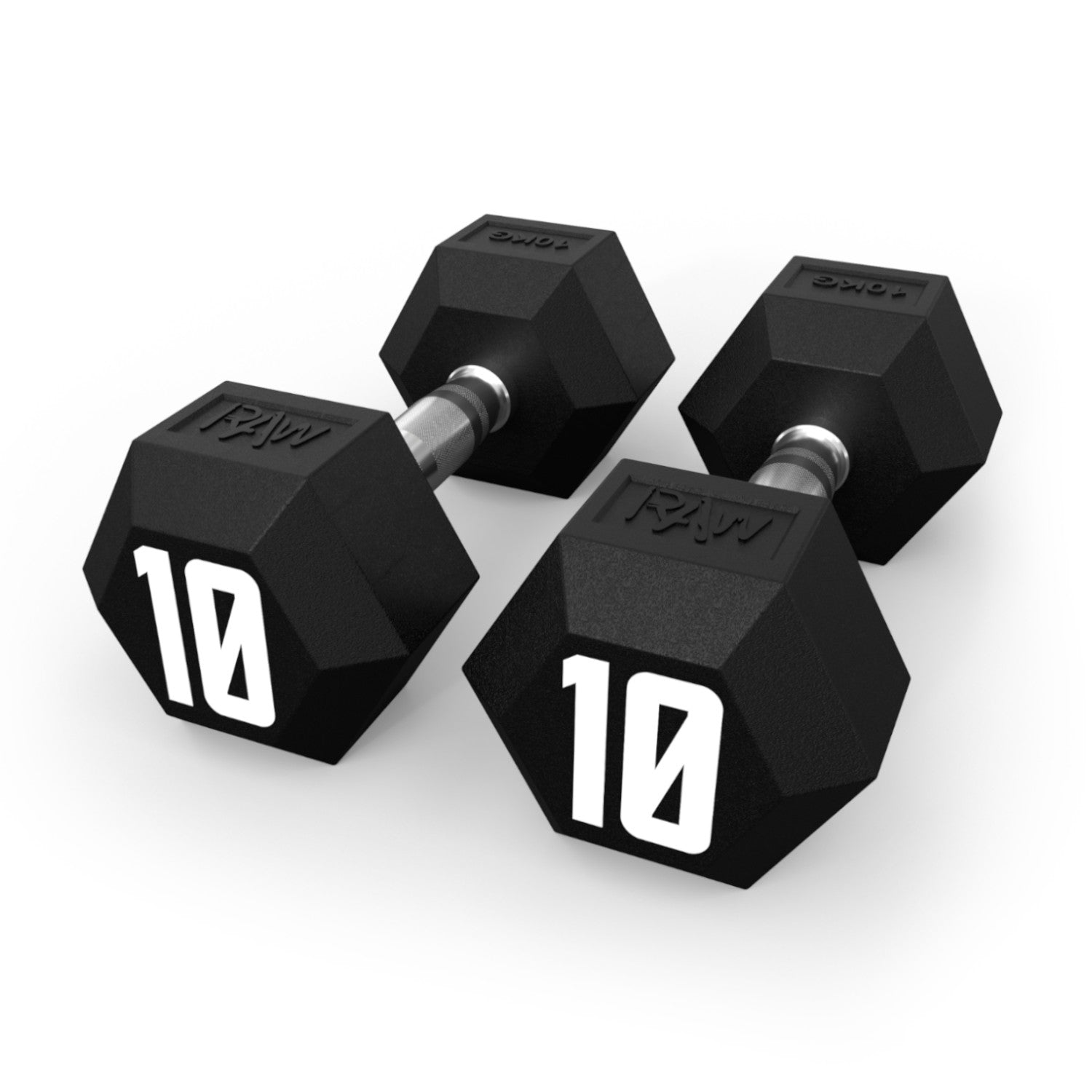 Premium Rubber Hex Dumbbell Set - 10KG Pair (5KG Each) for Home Gym, Strength Training & Weightlifting - Durable & Non-Slip Design