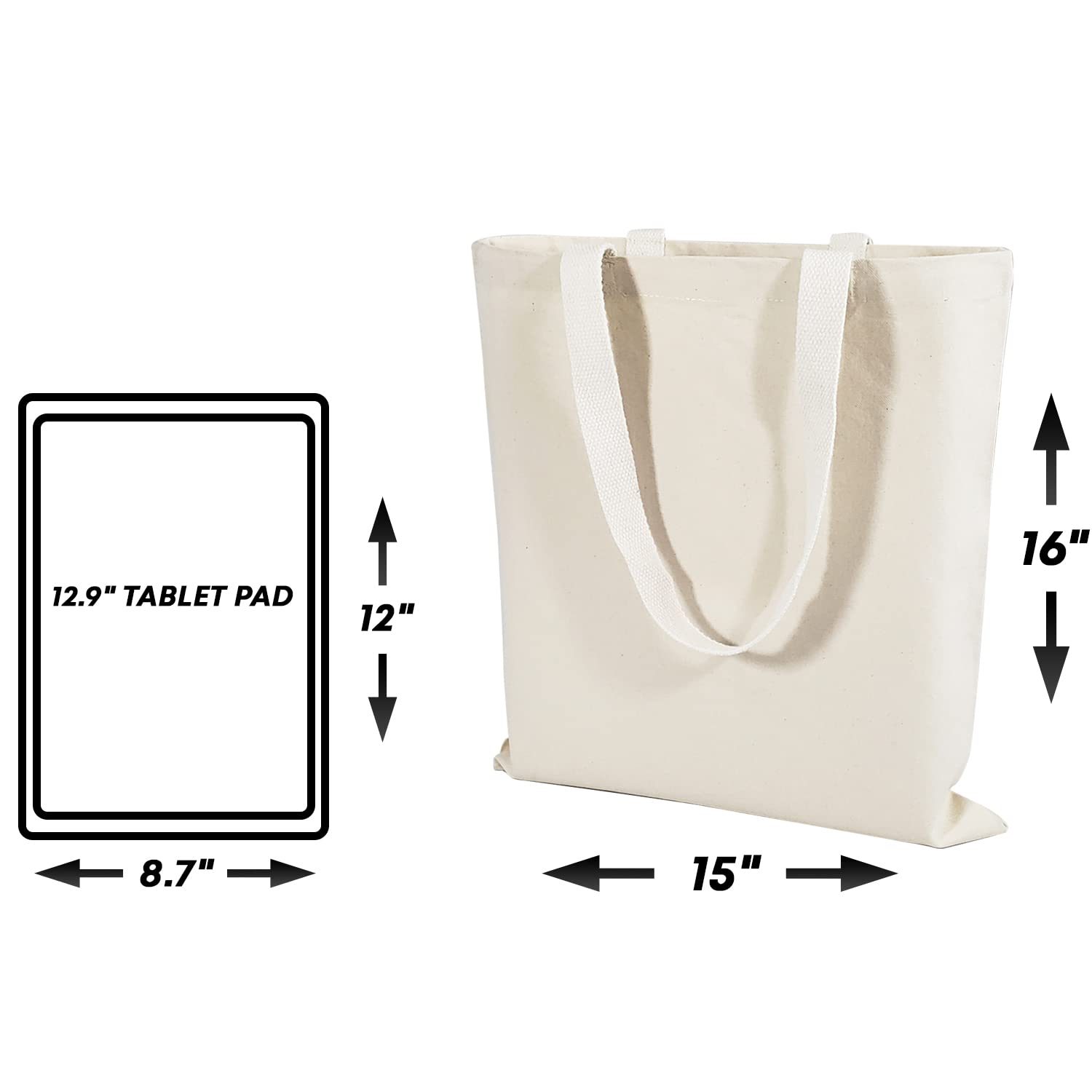 Custom Monogrammed Canvas Tote Bag for Women - Durable & Stylish Personalized Gift - Perfect for Work, Shopping, and Travel