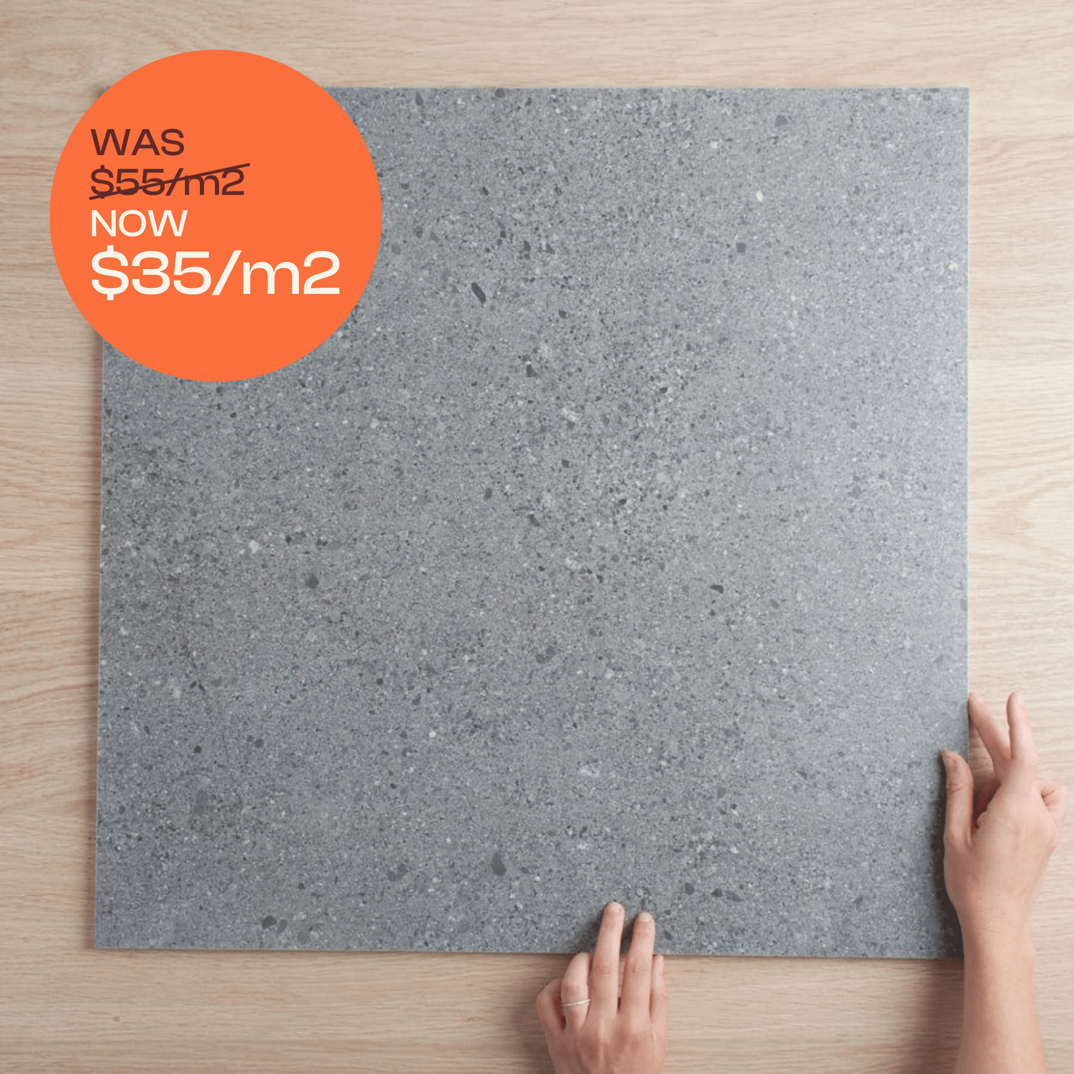 Hamilton Matte Charcoal Concrete Look Tile - Premium Peel and Stick Wall Tiles for Kitchen Backsplash, Bathroom, and Living Room Decor