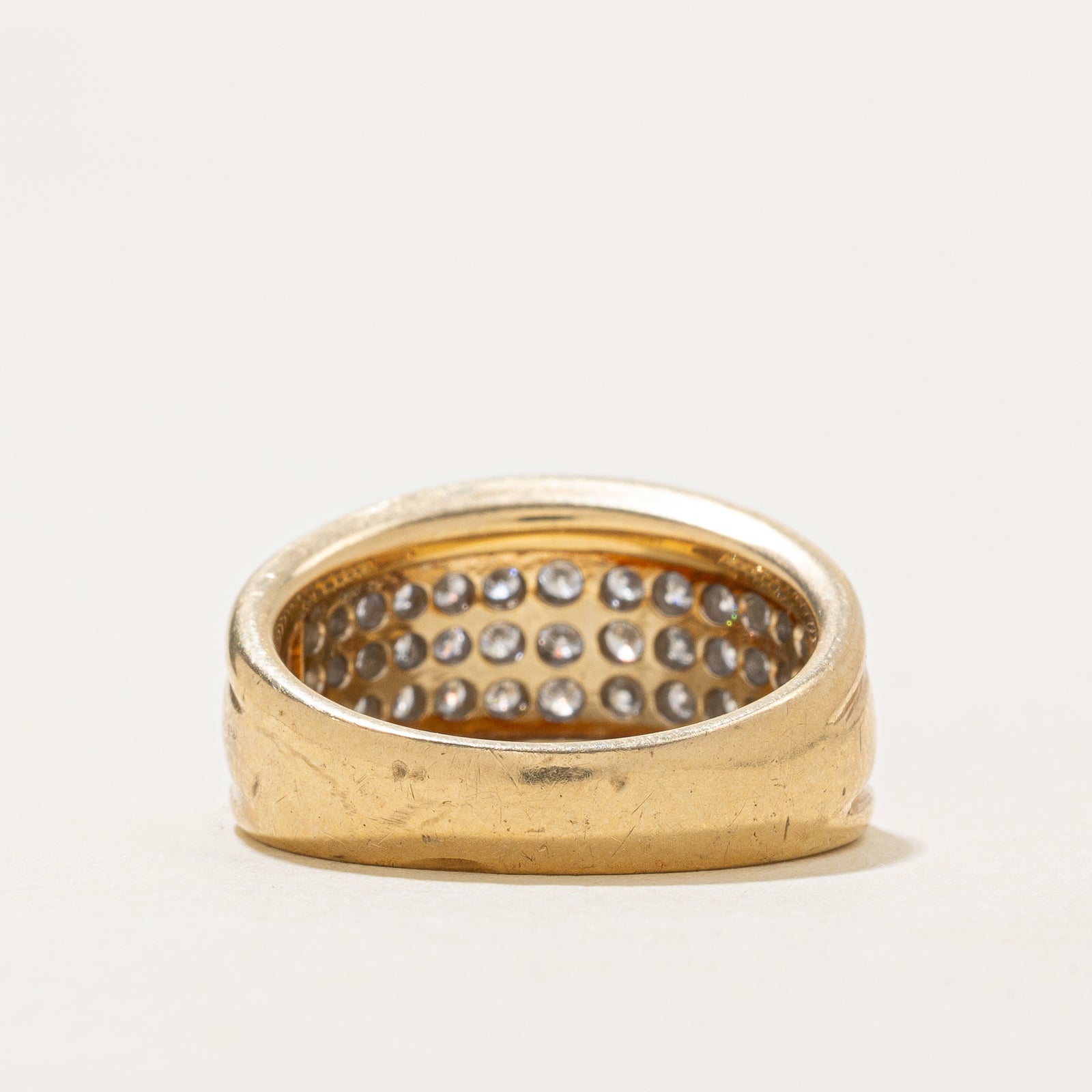 Pave Set Diamond Band Ring - 0.55 Carat Total Weight (CTW) - Size 6.25 - Perfect for Engagement, Wedding, Anniversary & Special Occasions