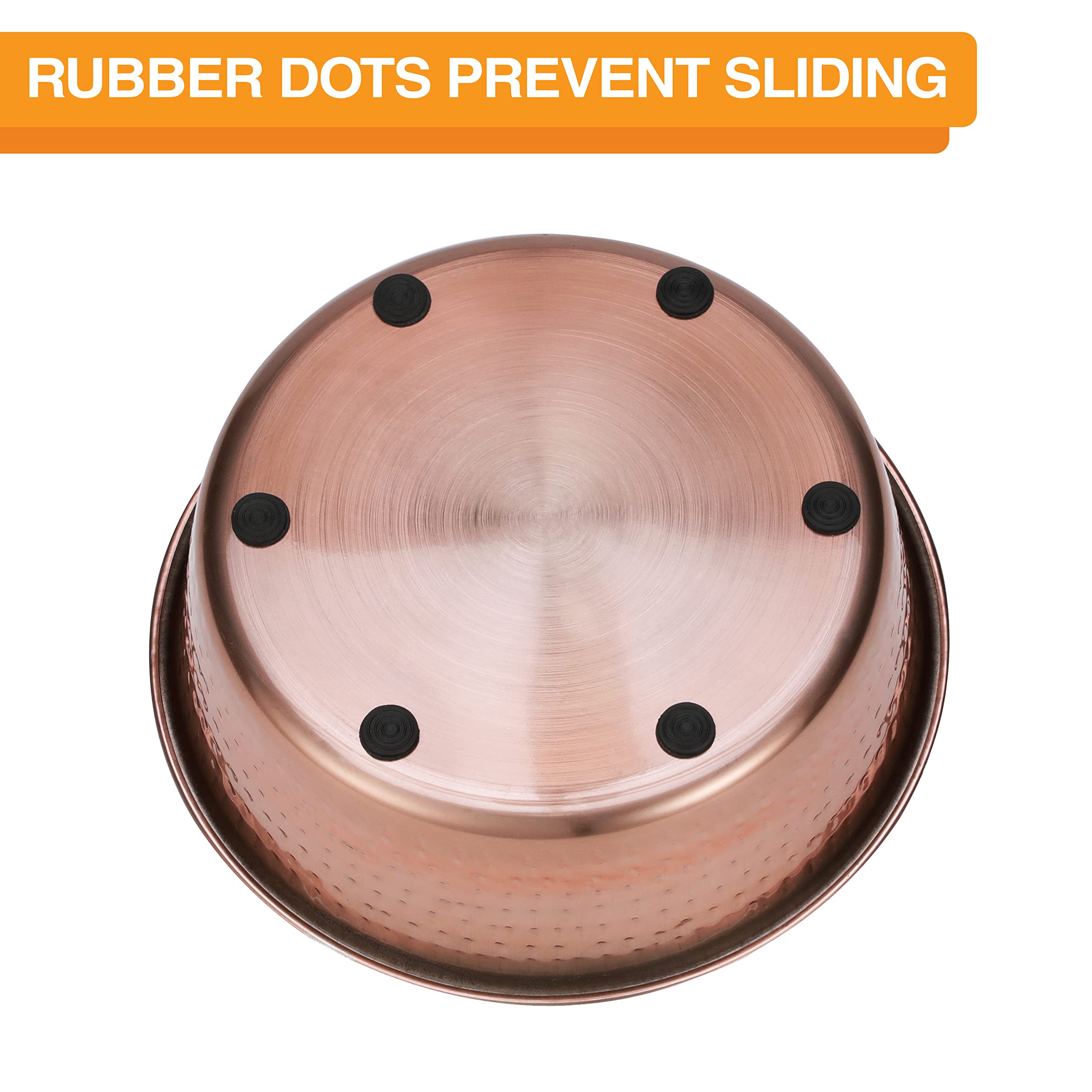 Premium Hammered Copper Pet Bowls - Luxury Designer Dog & Cat Dishes for Food & Water (Small Size) - Perfect for Home Decor & Upscale Pet Dining Areas