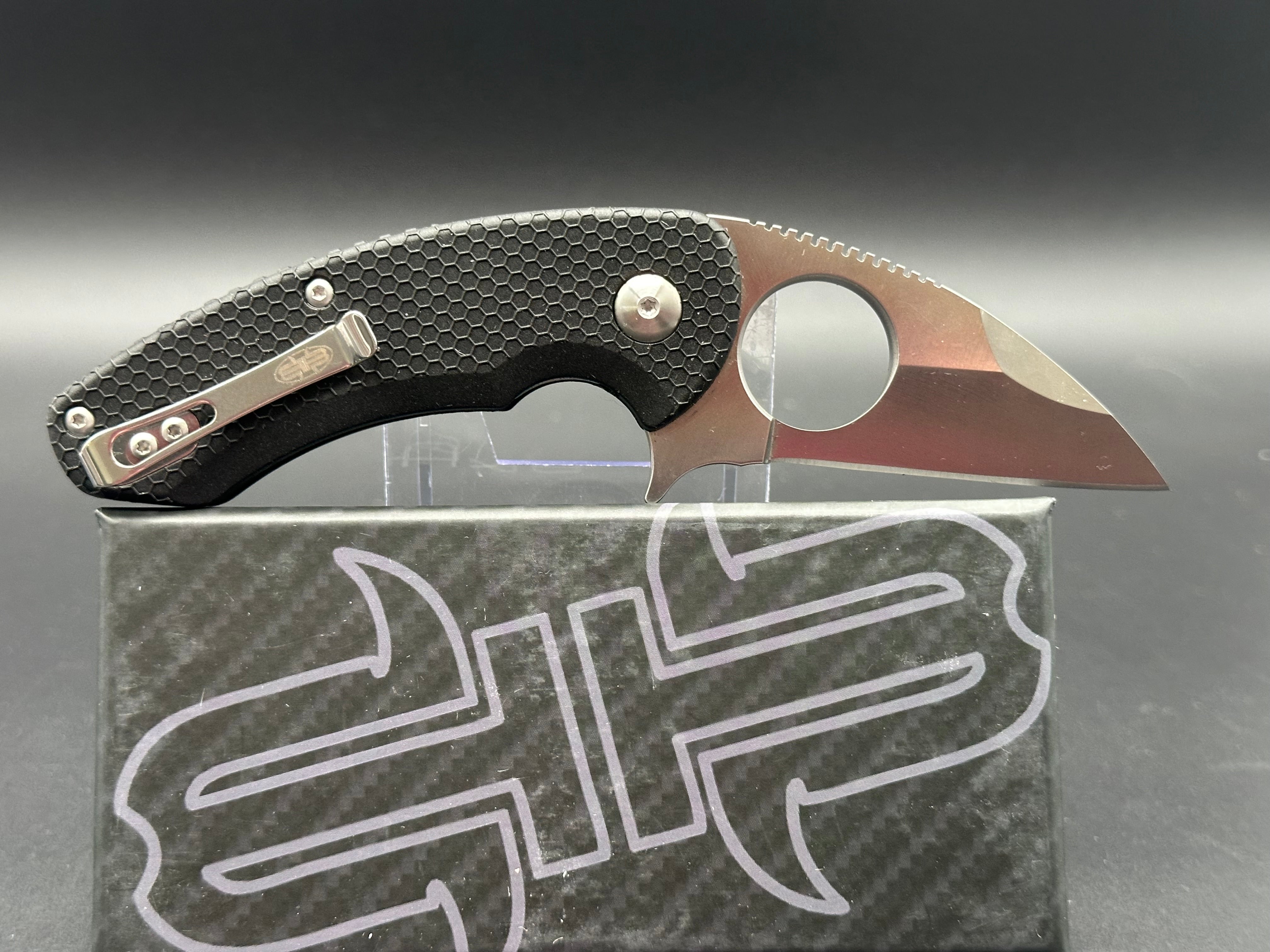Brous Blades Silent Soldier Flipper Knife - Black Polymer Handle, 2.5