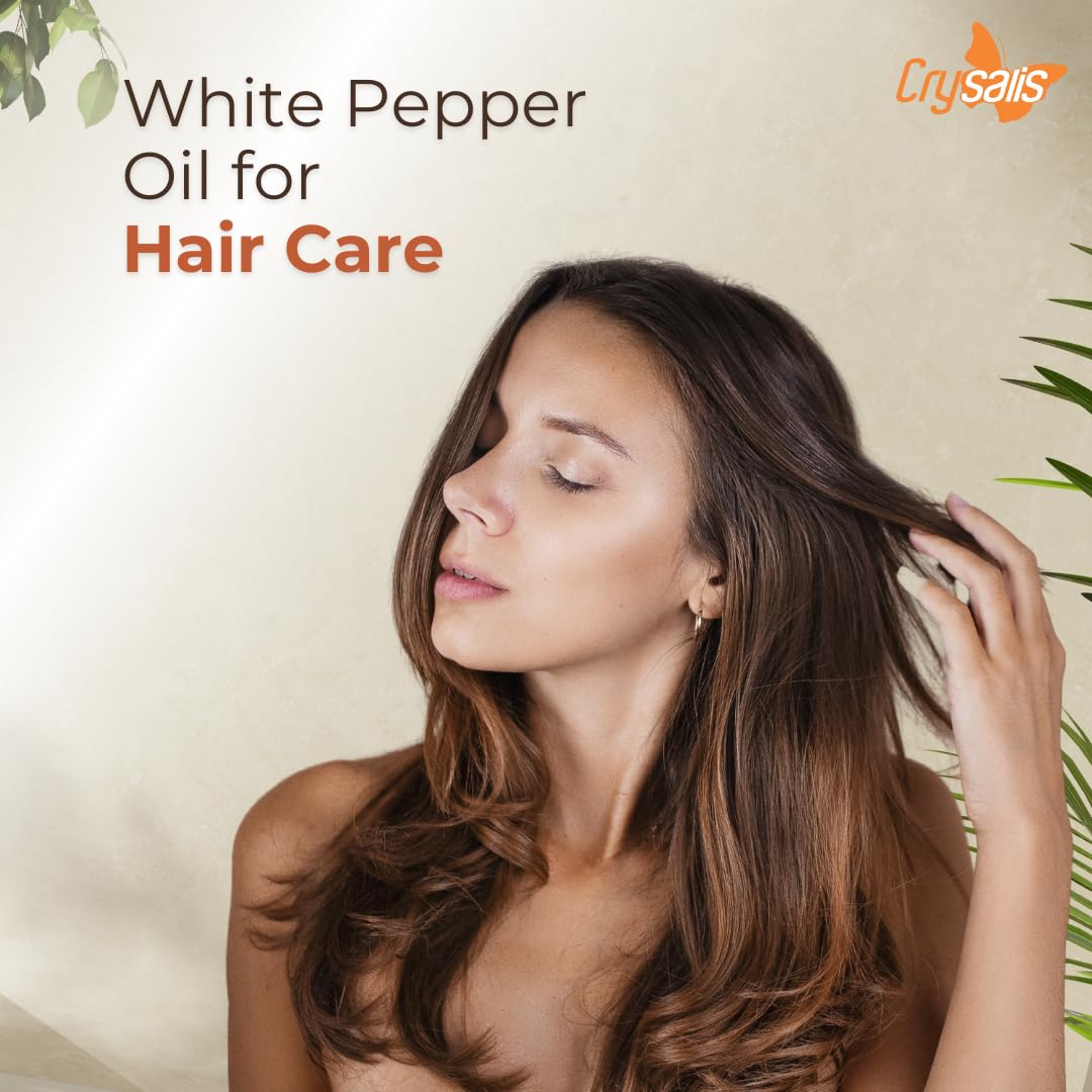 Premium White Pepper Essential Oil (Piper nigrum) - 100% Pure, 33.8 Fl Oz (1000ml) for Aromatherapy, Cooking & Natural Remedies - Perfect for Diffusers, Massage & DIY Skincare