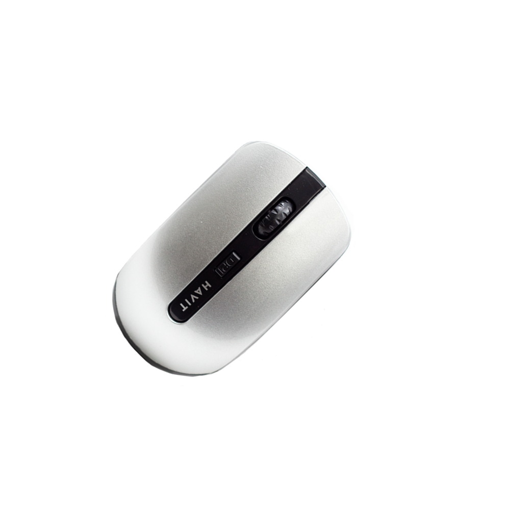 Havit Wireless Mouse Bluetooth 2.4G Rechargeable Silent Click Black and Silver Ergonomic Computer Mouse for Laptop PC Mac - Perfect for Office Work, Gaming & Travel Use