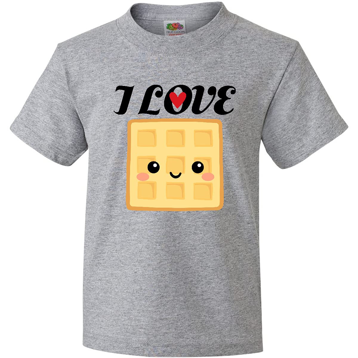 Inktastic Waffle Lover I Love Waffles Youth T-Shirt - Cute Breakfast Themed Graphic Tee for Kids | Perfect for School, Family Outings & Waffle Day Celebrations
