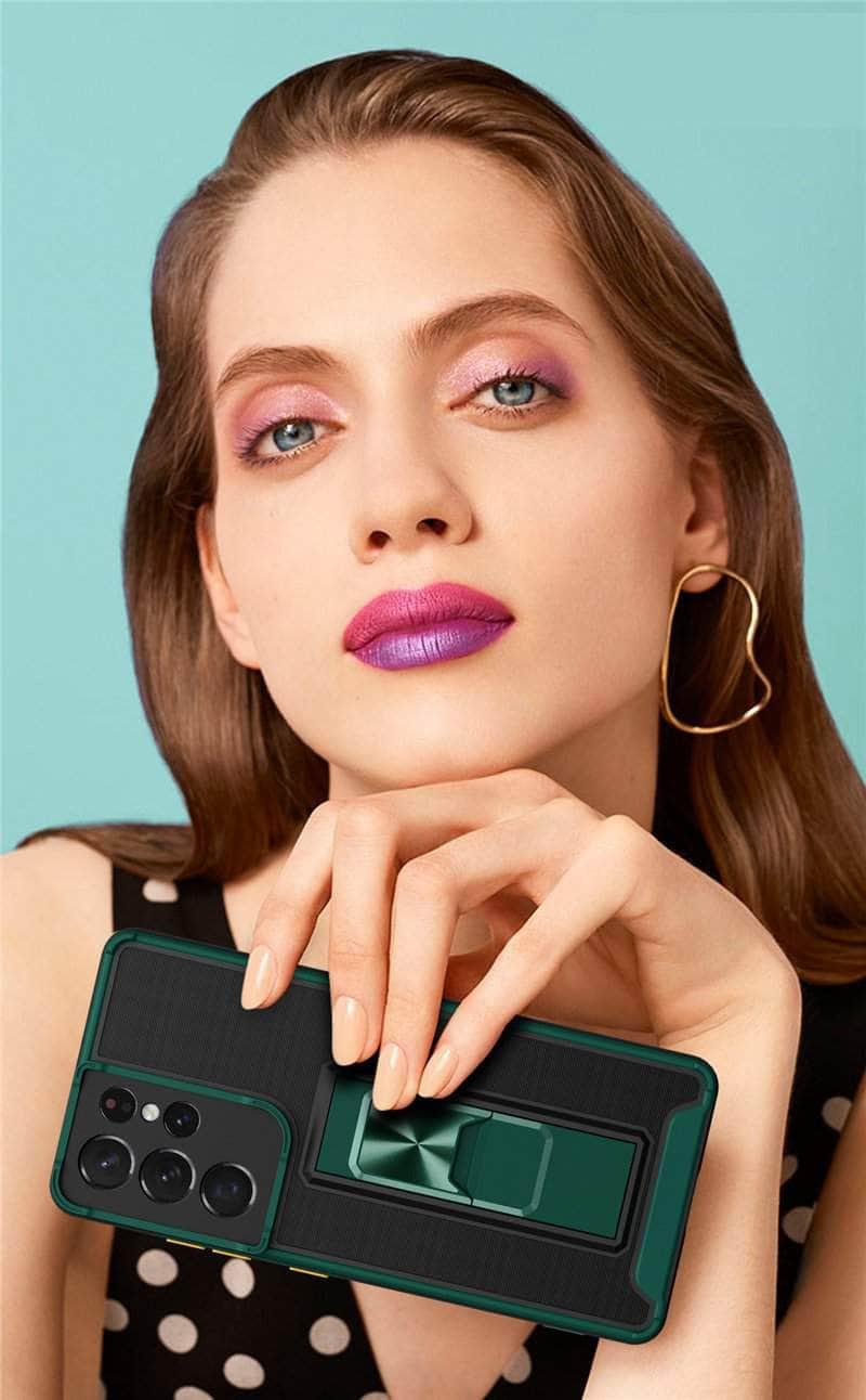 Samsung Galaxy A32 Shockproof Magnetic Holder Case - Durable Protective Cover with Strong Magnet for Car Mount & Hands-Free Use - Perfect for Driving, Travel, and Daily Activities