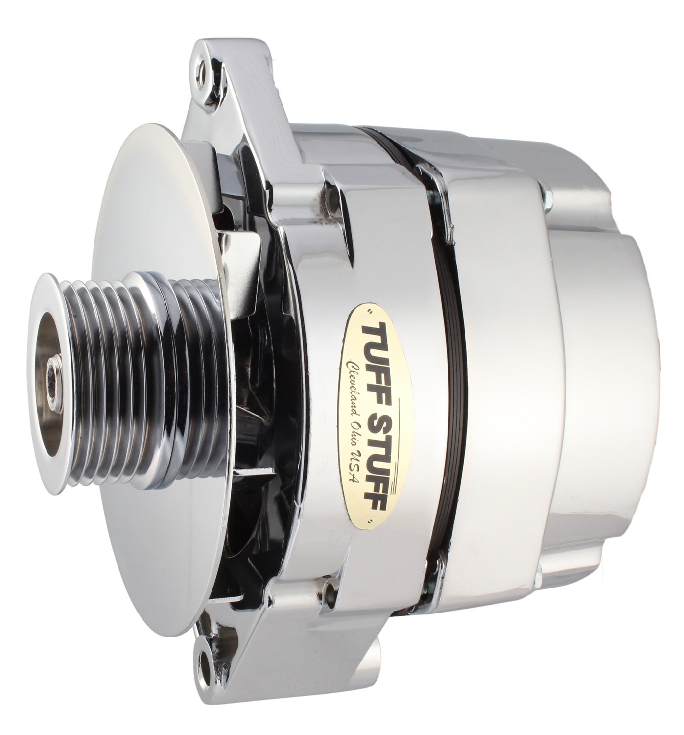 Tuff Stuff 7127NDP6G High Performance Polished Alternator for GM Vehicles - Perfect for Chevy, GMC, Cadillac & More - Upgrade Your Car's Electrical System for Better Performance & Reliability