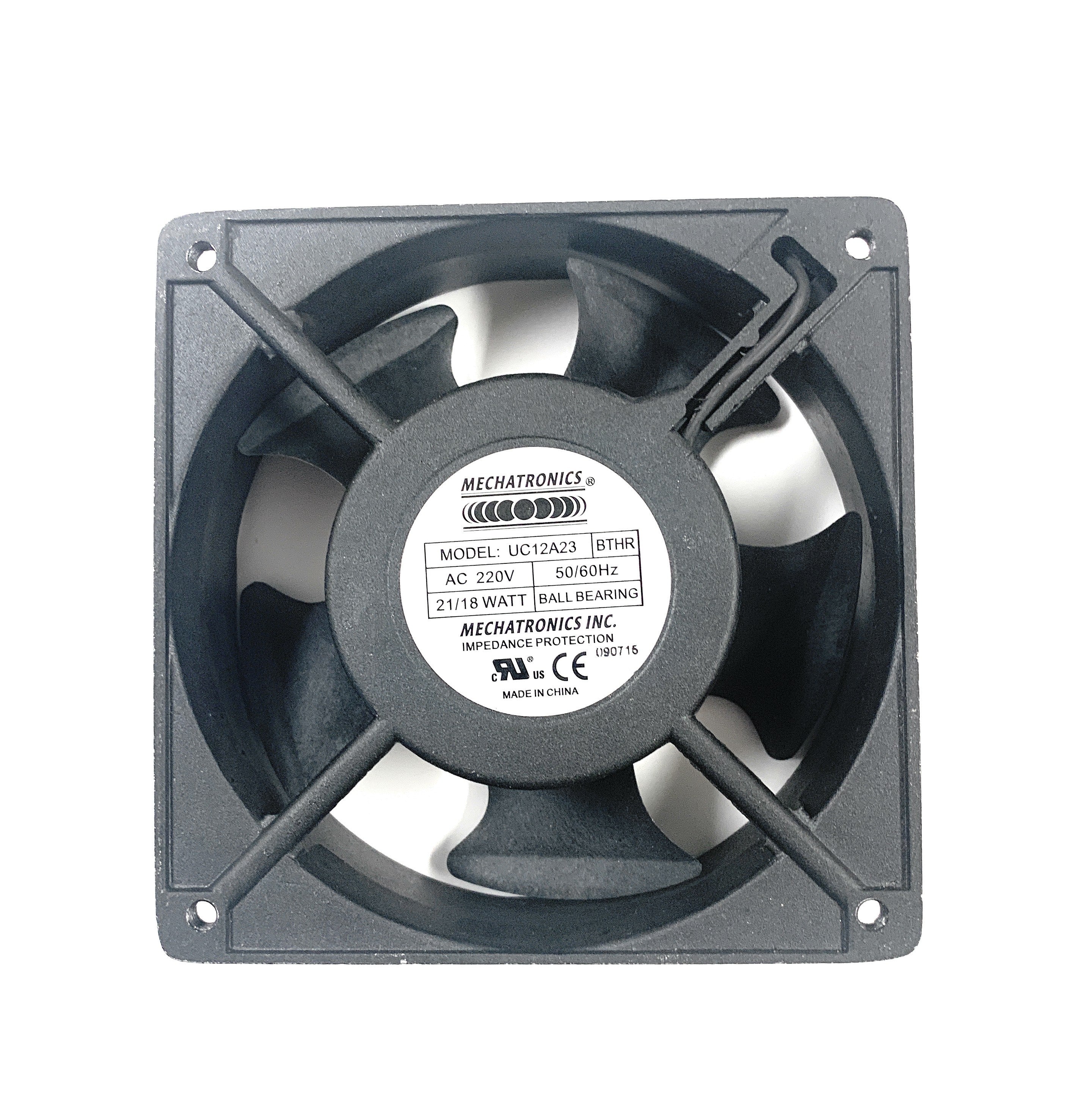 High Performance Mechatronics 120mm x 120mm x 38mm 230V AC High Airflow Cooling Fan UC12A23-BTHR - Perfect for Server Racks, Industrial Equipment & PC Cooling Systems