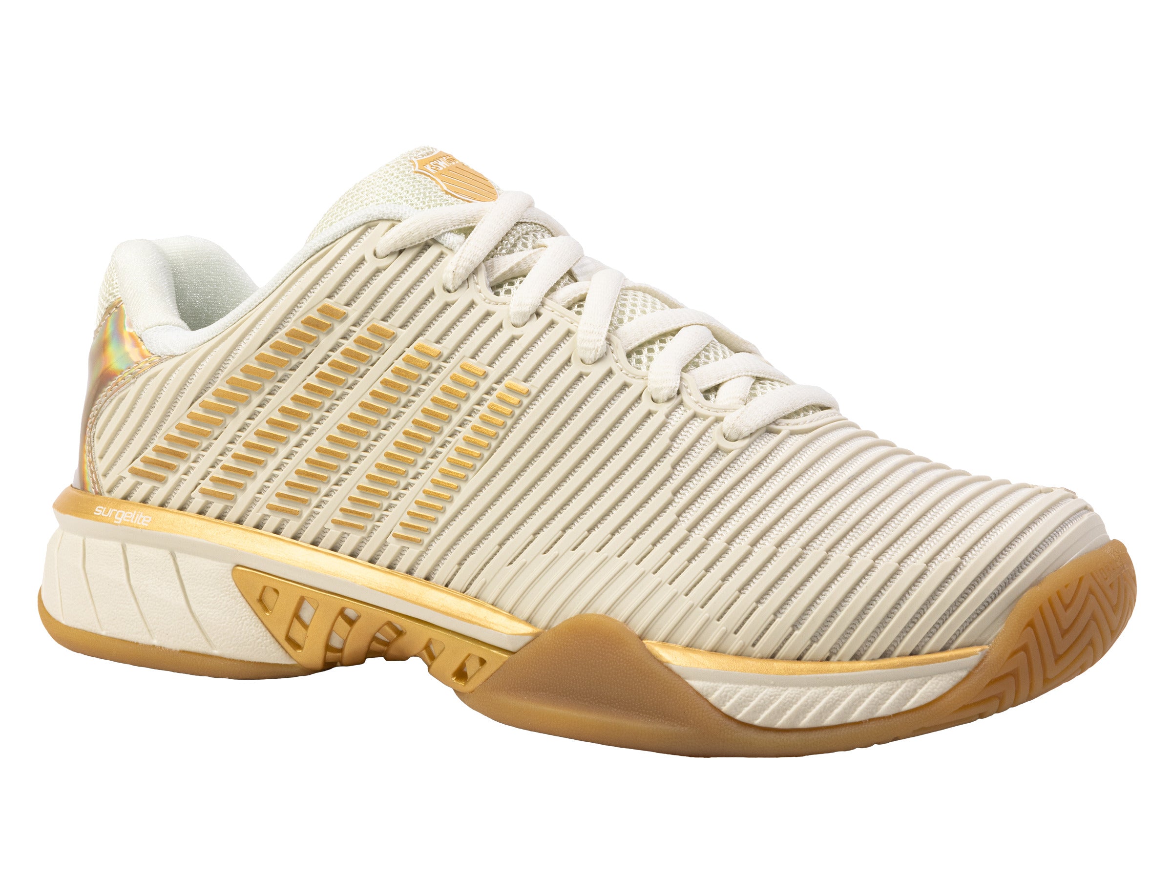 Hypercourt Express 2 Women's Tennis Shoes - Lucky in Love Color (Bone/Bare/Gold) | Lightweight & Durable for Court Sports, Casual Wear & Gym Workouts