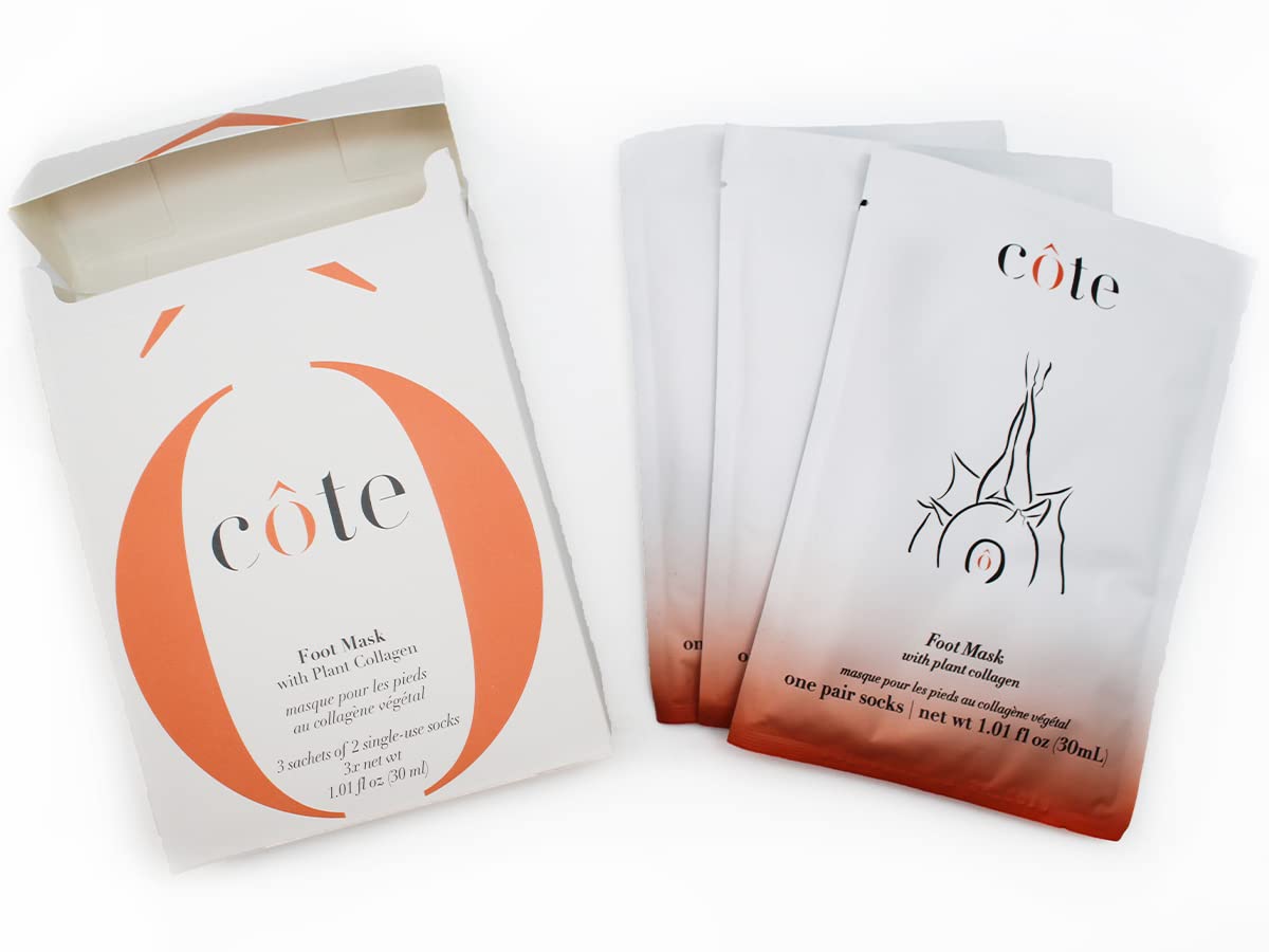 Plant-Based Collagen & Shea Butter Foot Mask - Hydrating & Exfoliating Treatment for Soft, Smooth Feet - Perfect for Pedicures, Dry Skin Relief & At-Home Spa Days