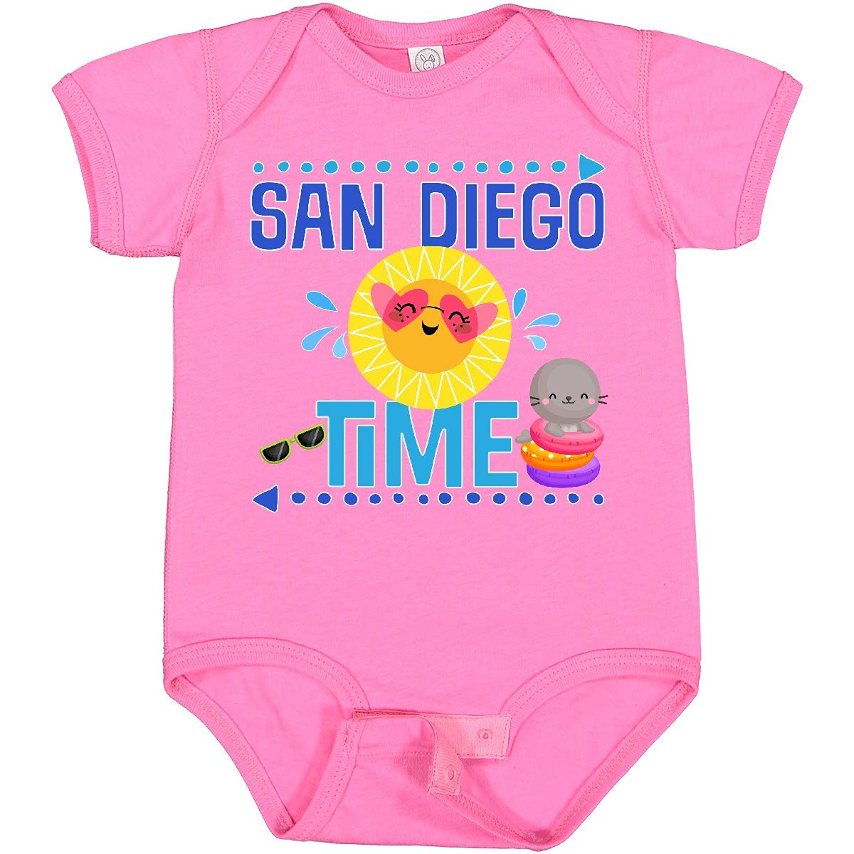 Inktastic San Diego Vacation Cute Beach Baby Bodysuit - Soft Cotton Infant Onesie for Boys & Girls - Perfect for Beach Trips, Family Photos & Summer Outfits