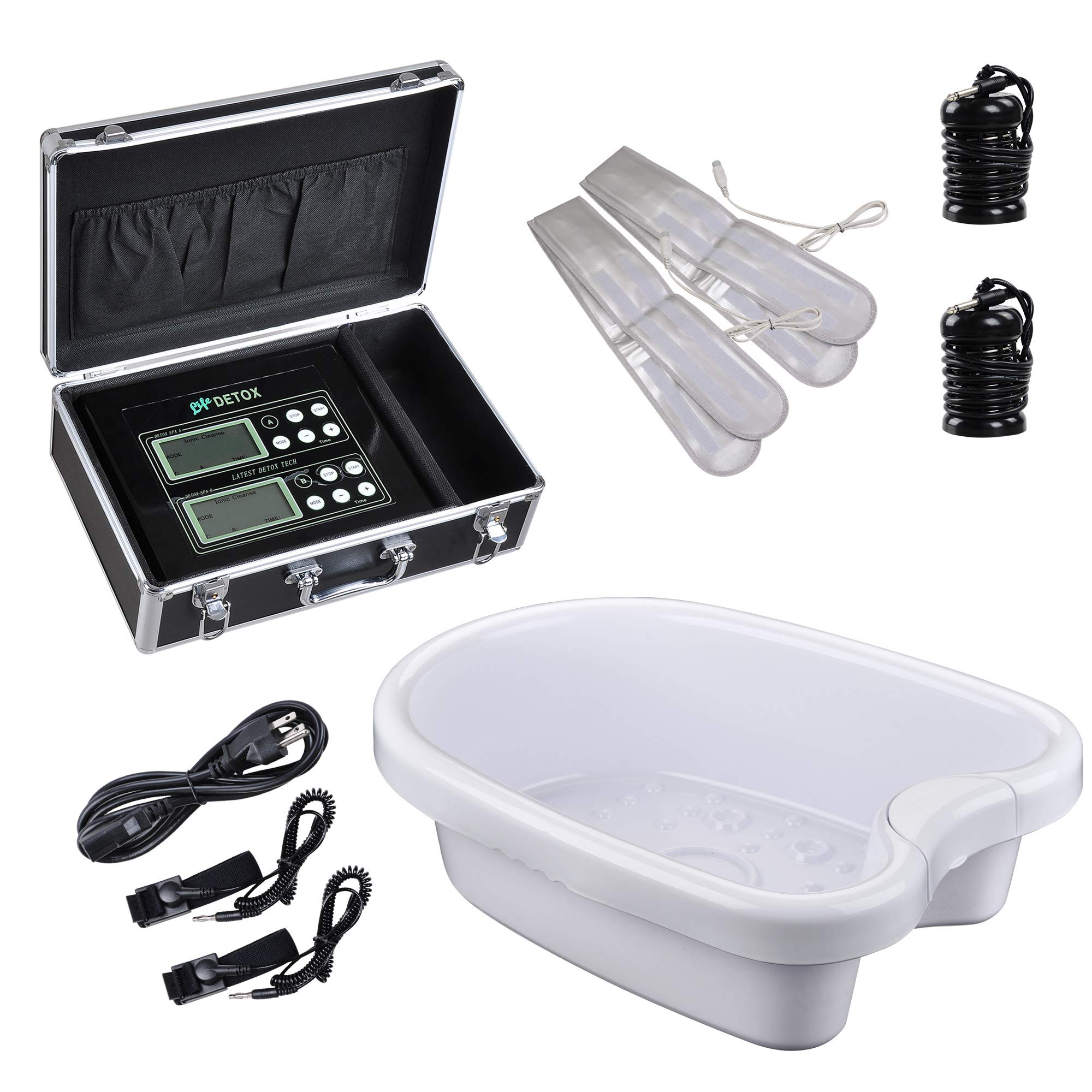 AW Ionic Detox Foot Spa Machine with Far Infrared Belts - Foot Massager & Relaxation Kit for Home Use, Perfect for Stress Relief & Improved Circulation