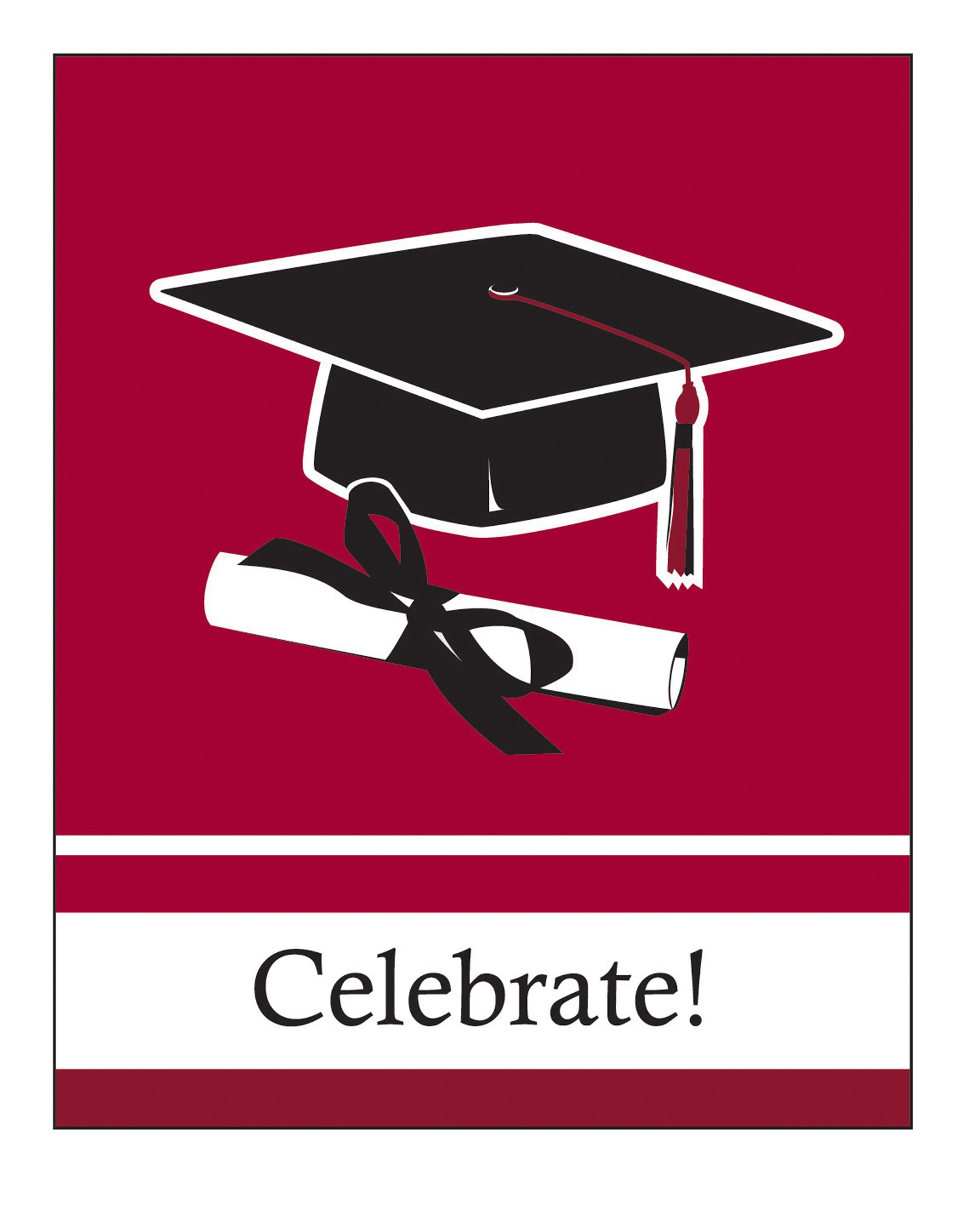 Creative Converting 25-Count Burgundy Graduation Invitation Cards for High School & College Ceremonies - Perfect for Announcements, Parties & Celebrations