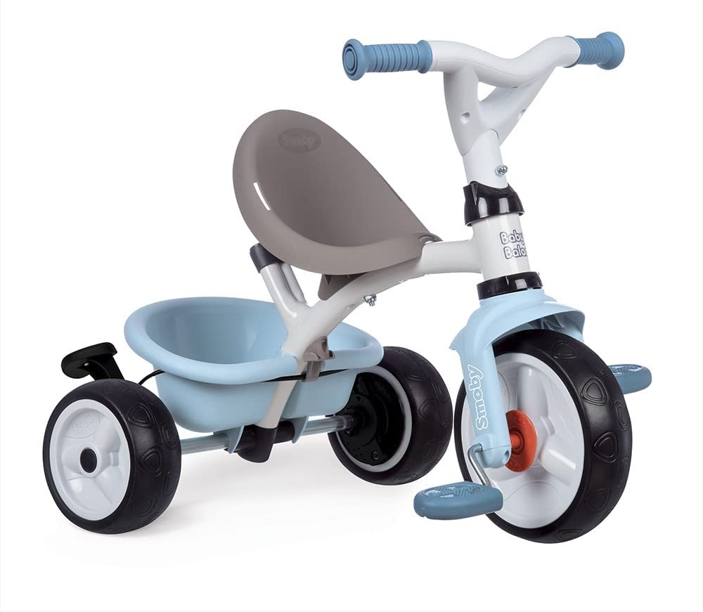 Smoby Baby Tricycle Ride-On Toy - Blue (741400) for Toddlers Outdoor Play & Learning Fun