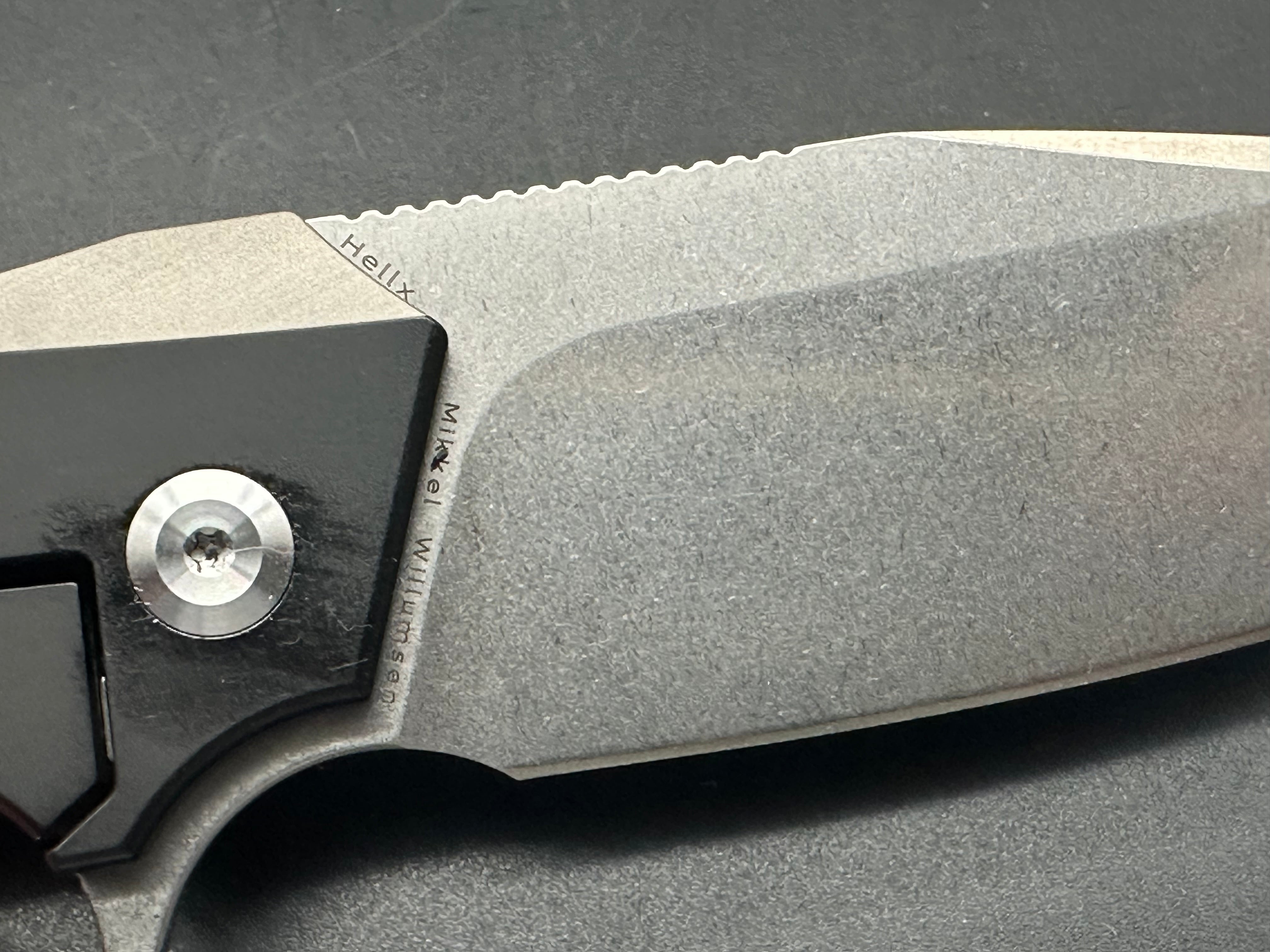 KANSEPT HELLX Folding Knife - Black Coated S35VN Blade, Titanium Handle, Plain Edge (Model K1008A1) | EDC Pocket Knife for Camping, Hiking & Outdoor Survival