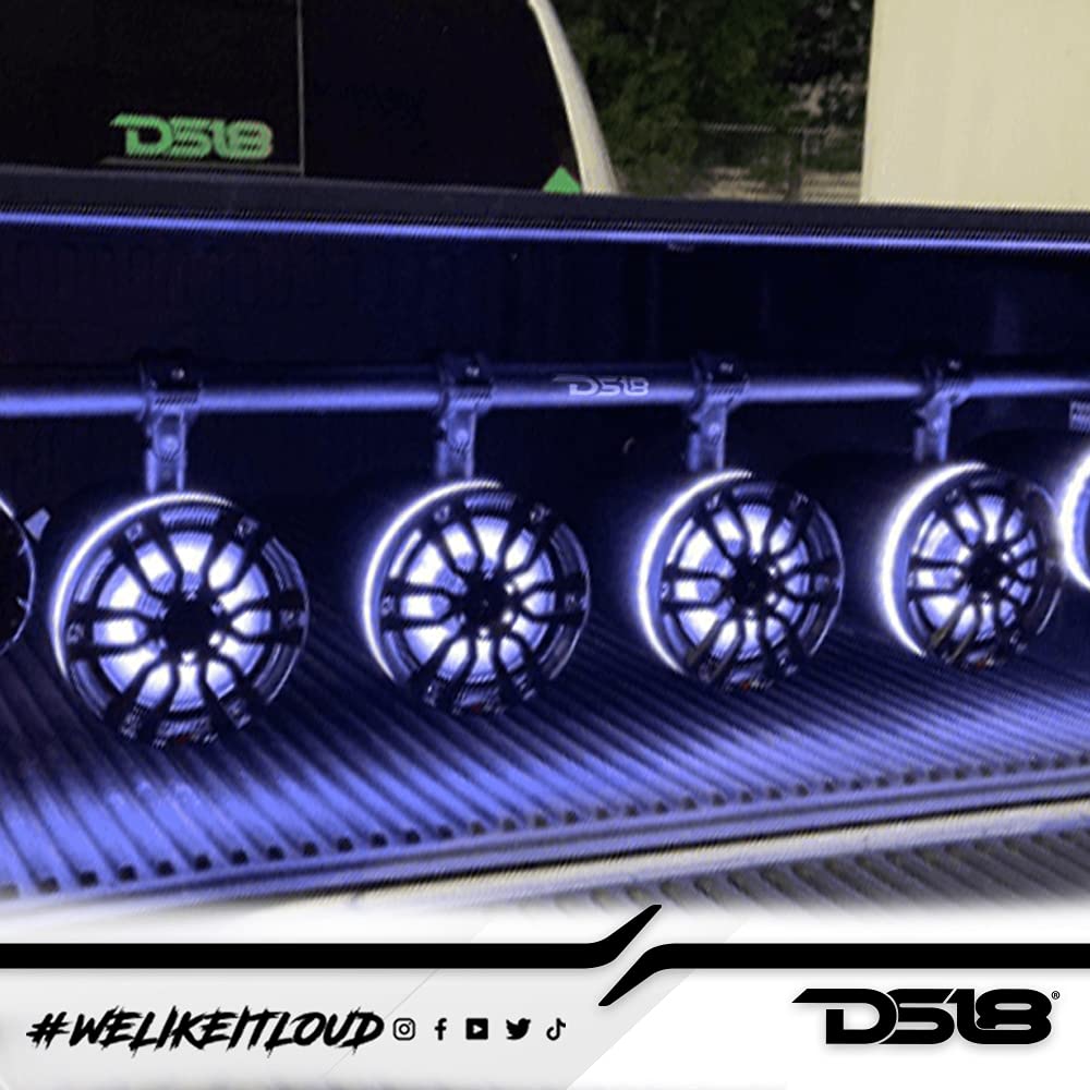 DS18 PU-Tube Black Pick Up Truck Bed Mounting Bar - Heavy Duty Aluminum Alloy Rack System for Off-Road Vehicles & Work Trucks - Perfect for Mounting Light Bars, Pods & Accessories on Ford F150, Chevy Silverado & RAM 1500 (Ideal for Camping, Hunting & Construction Sites)