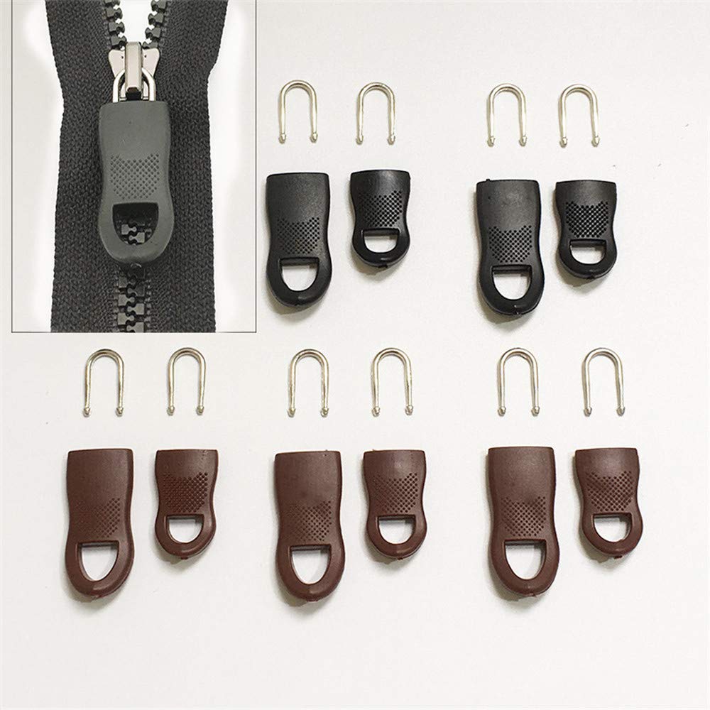 Xuccus 16pcs Zipper Pull Repair Kit - Mixed Color Replacement Zipper Sliders for Luggage, Backpacks, Tents & Travel Bags - Fix Broken Zippers Easily for Outdoor Gear & Suitcases