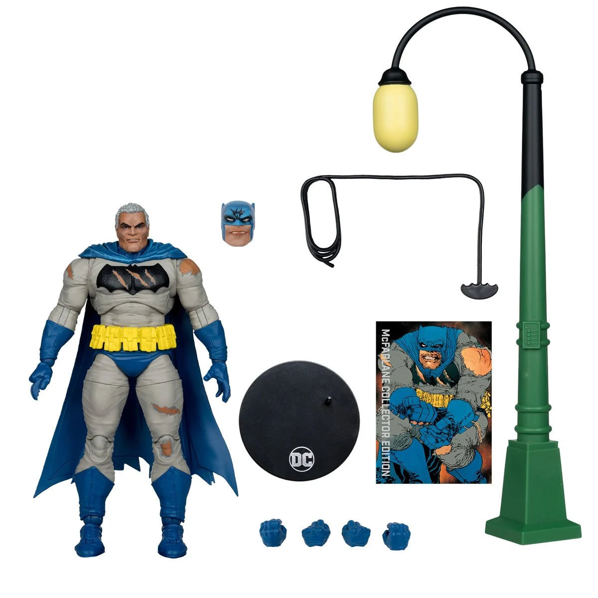 DC McFarlane Collector Edition Batman Dark Knight Returns Battle Damage Blue Outfit Action Figure - Premium Collectible for Display, Gifts & DC Fans