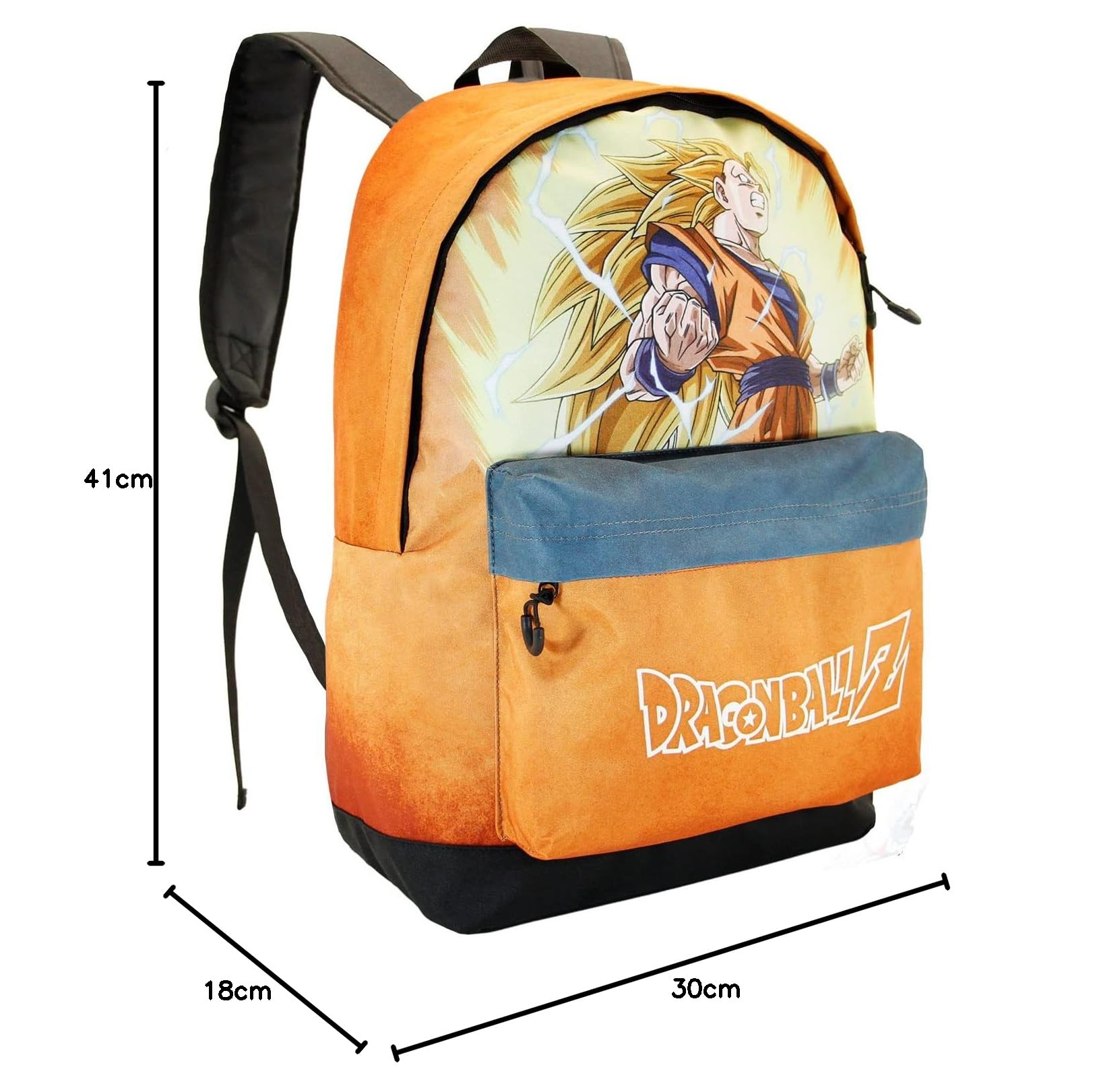 Dragon Ball Impulse Backpack HS FAN - Official Anime Collectible Orange School Bag for Cosplay, Conventions & Daily Use