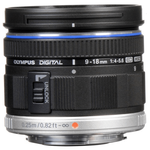 OM SYSTEM M.Zuiko Digital ED 9-18mm f/4.0-5.6 Wide Angle Zoom Lens for Micro Four Thirds Cameras - Perfect for Travel, Landscape & Street Photography