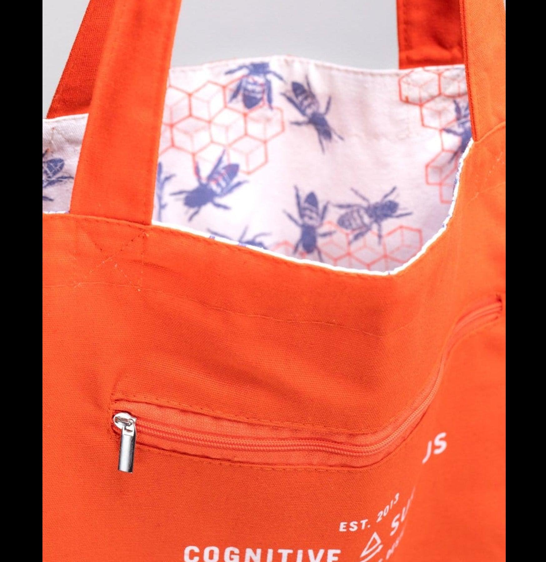 Bee Hive Canvas Tote Bag - Eco-Friendly Reusable Grocery Shopping Bag - Perfect for Farmers Market, Beach Trips & Everyday Use