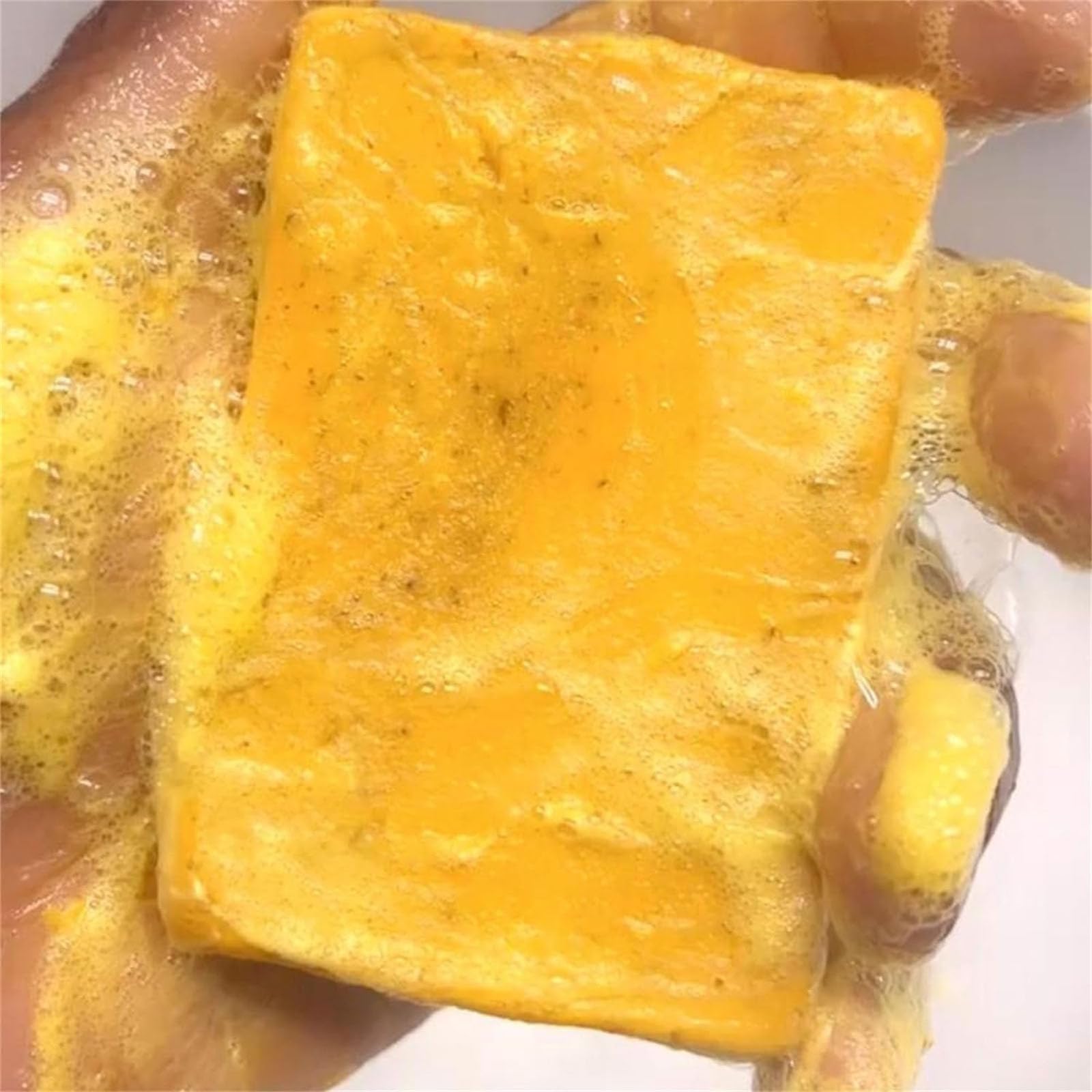 Organic Turmeric & Lemon Soap Bar for Face & Body - Natural Handmade Moisturizing Soap for Women & Men - Brightening, Acne Treatment, Skin Care - Perfect for Daily Cleansing & Spa Relaxation (1PC)
