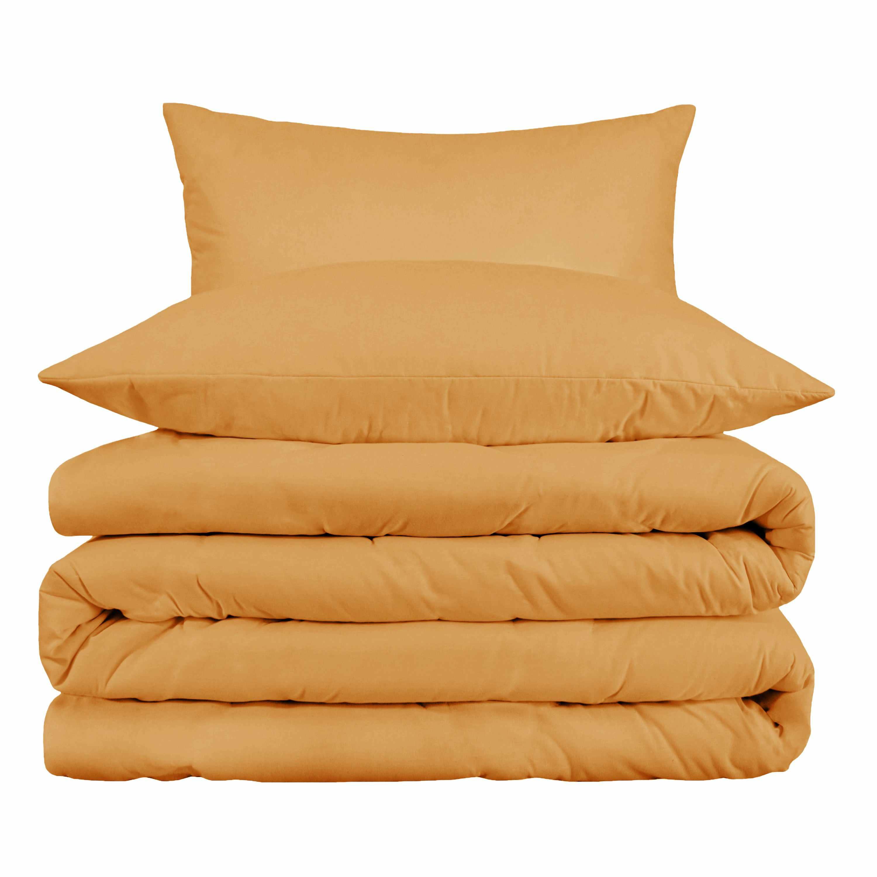 1000 Thread Count Egyptian Cotton Solid Duvet Cover Set - Luxury Bedding for Master Bedroom & Guest Room - Soft Breathable Duvet Cover for All Seasons