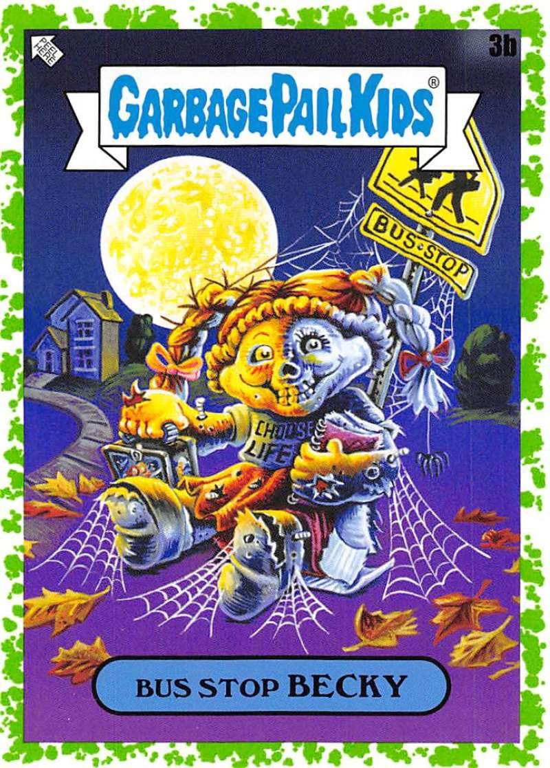 2020 Topps Garbage Pail Kids Late to School Booger Green #3B BUS STOP BECKY NM Trading Card - Collectible Nonsport Standard Size Card for Trading, Collecting & Display - Perfect for Card Collectors, Gift Giving & Pop Culture Fans