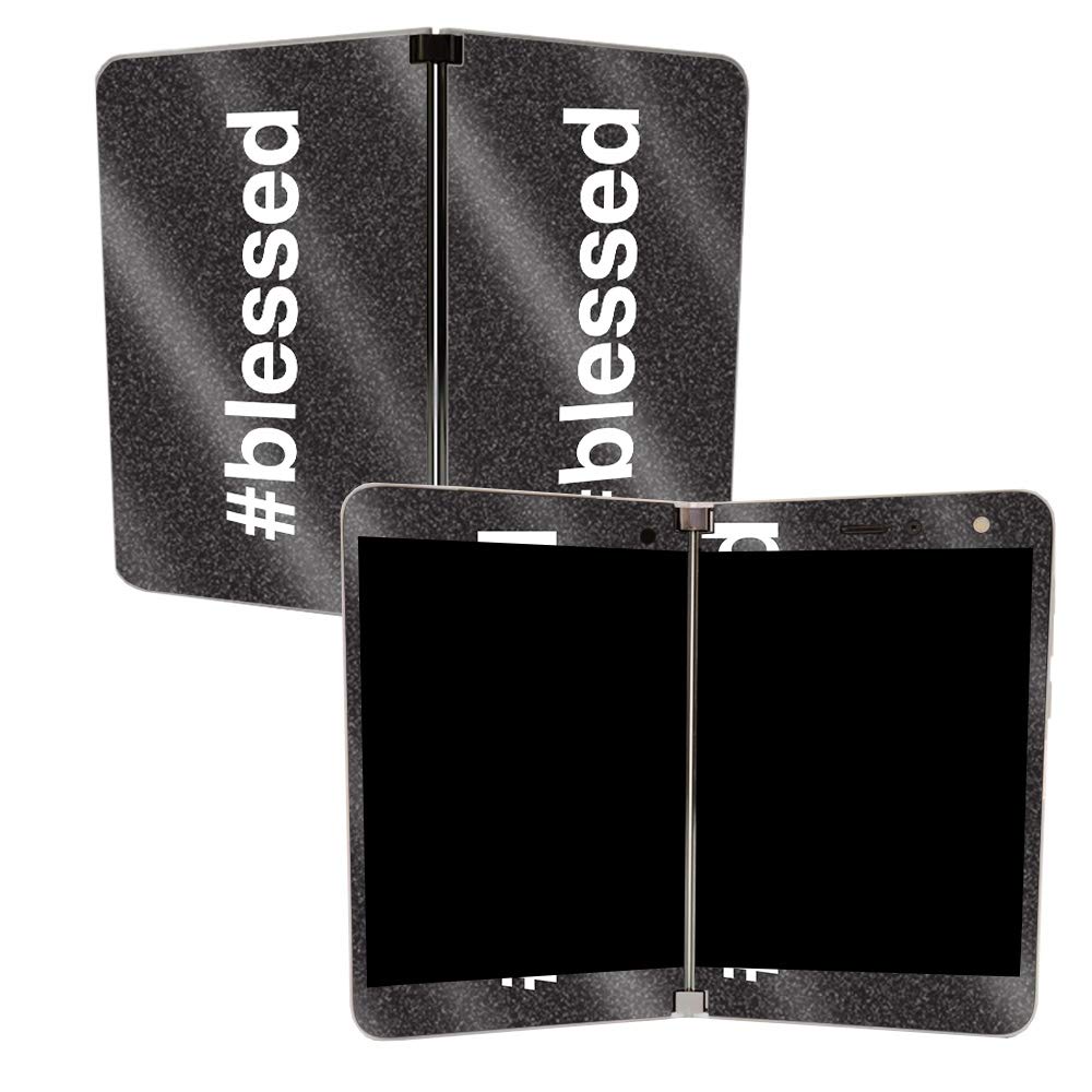 MightySkins Glossy Glitter Skin Cover for Microsoft Surface Duo - Blessed | Protective & Durable High-Gloss Glitter Finish | Easy to Apply & Remove | Made in USA | Perfect for Daily Protection & Style Upgrade