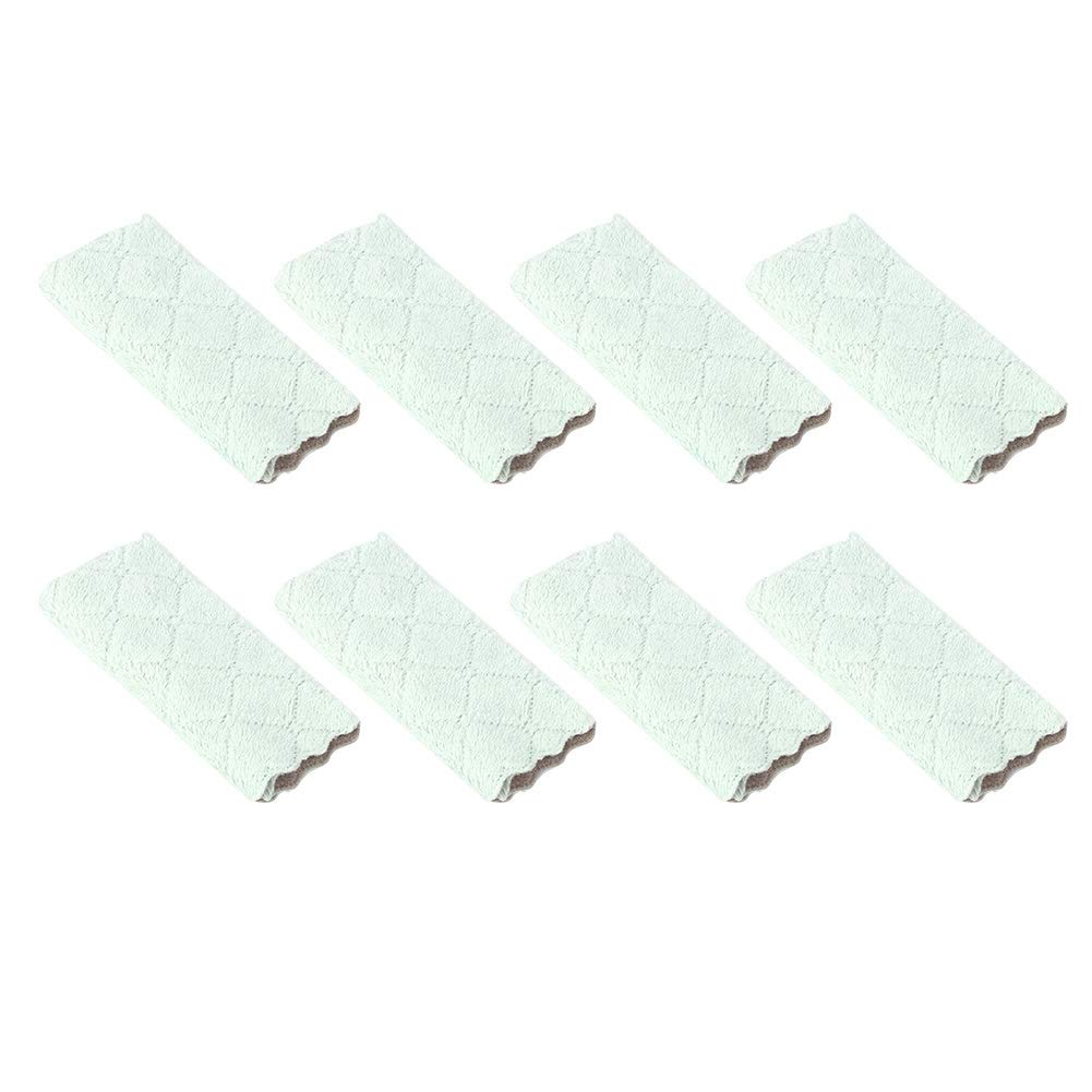 Soft Double-Sided Cleaning Cloths 8pcs - Kitchen & Dish Towels for Dishes, Stove & Countertops
