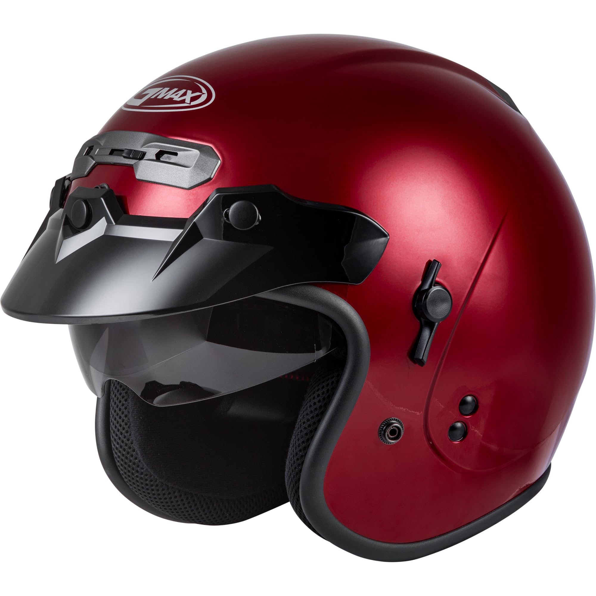 GMAX GM-32 Open-Face Motorcycle Helmet (Candy Red, 2X-Large) - DOT FMVSS 218 Certified for Safety - Perfect for Cruiser, Scooter & Street Bike Riders