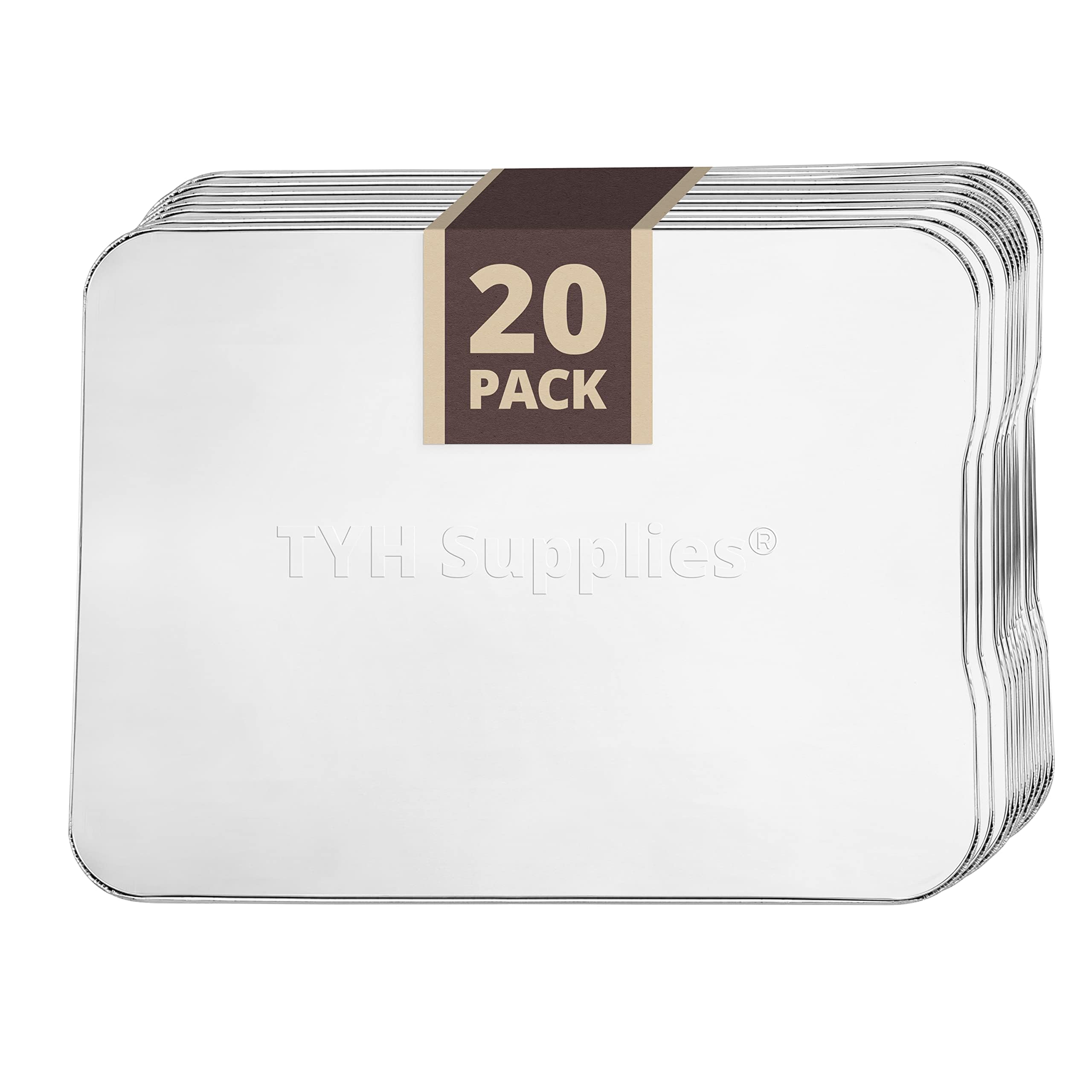 20 Pack Disposable Aluminum Drip Tray Liners for Traeger Small Grills (10.5x13.5 Inch) - Compatible with Ranger, Scout, Trailhead & PTG Models | BBQ Grease Catcher for Outdoor Cooking, Camping & Backyard Grilling